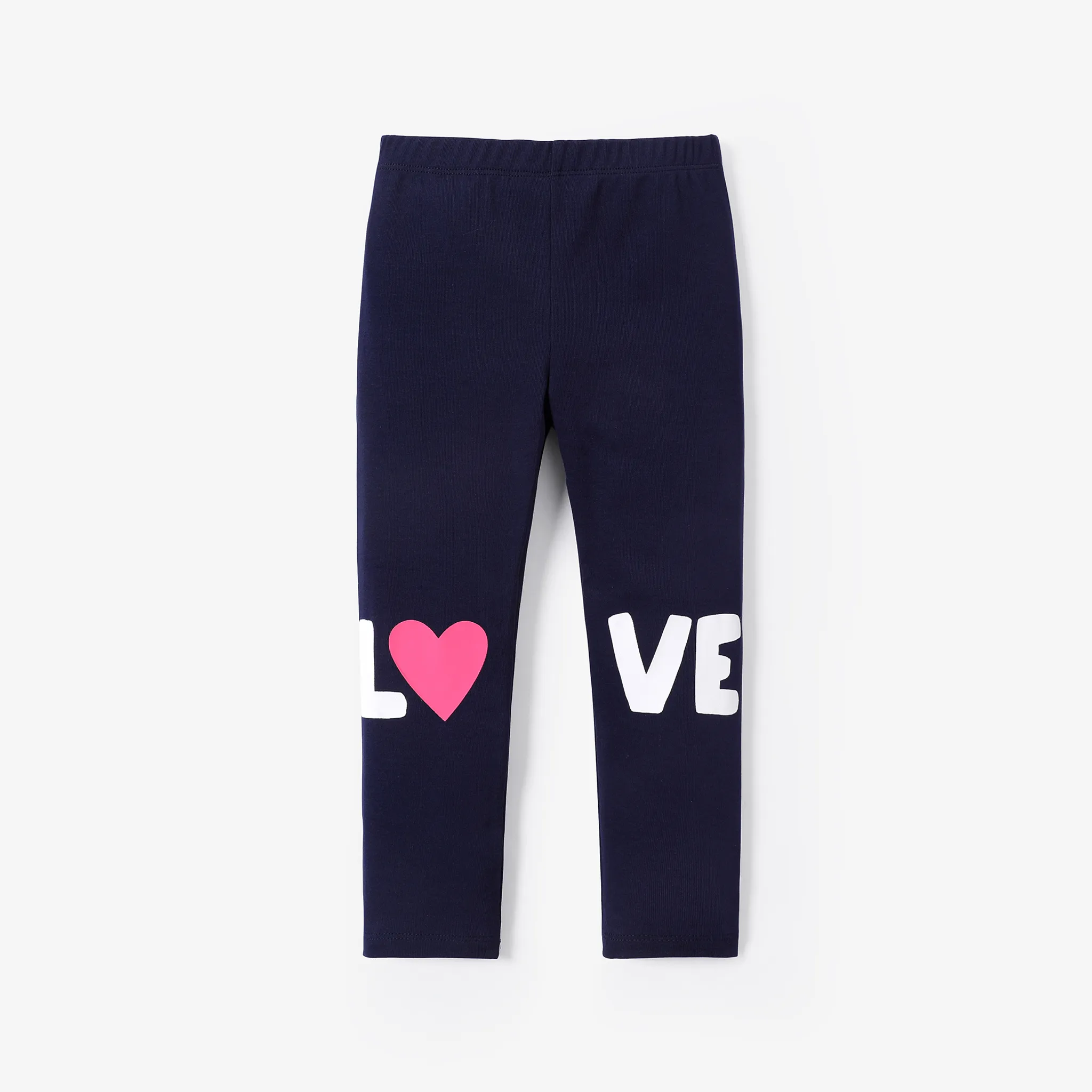 Naia Toddler Girl Heart Print Elasticized Leggings DeepBlue big image 1