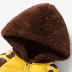 Baby Girl/Boy Giraffe Animal pattern Coat with Fuzzy Hooded  image 4