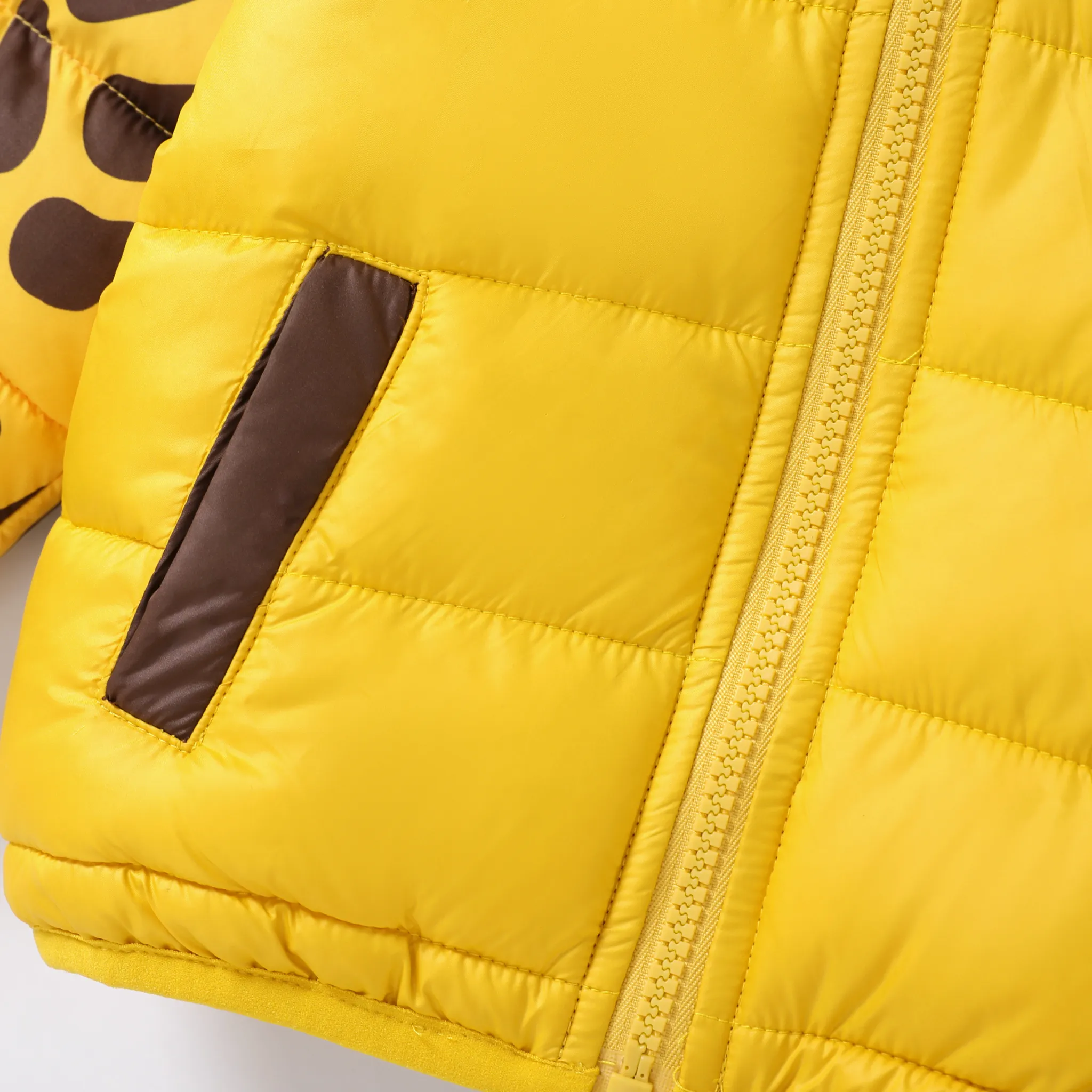 Baby Girl/Boy Giraffe Animal pattern Coat with Fuzzy Hooded  image 5