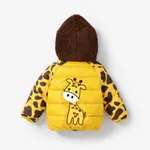 Baby Girl/Boy Giraffe Animal pattern Coat with Fuzzy Hooded  image 3