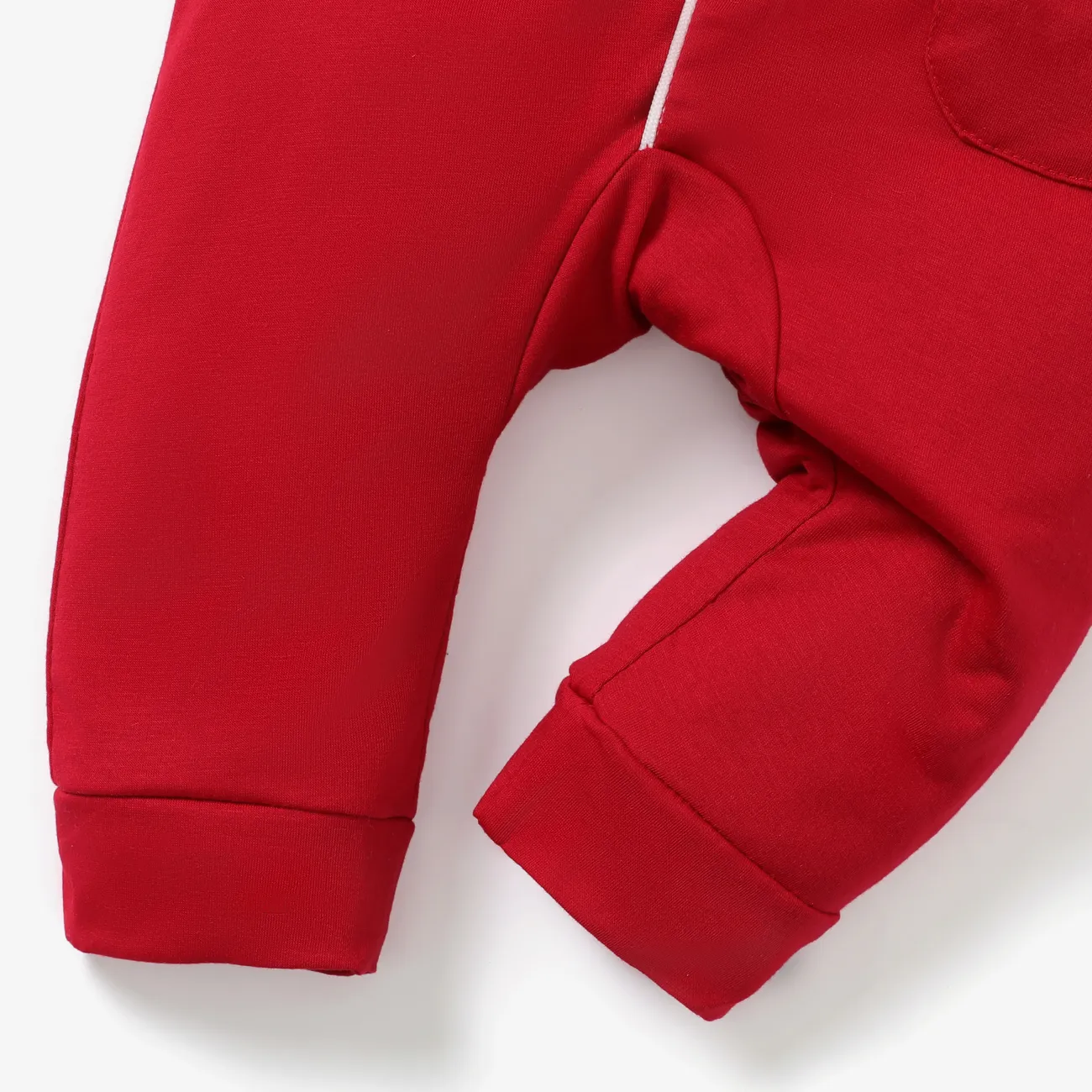 Baby Mädchen/Junge Kindliche Weihnachten Einfarbige Pyjama rot big image 1