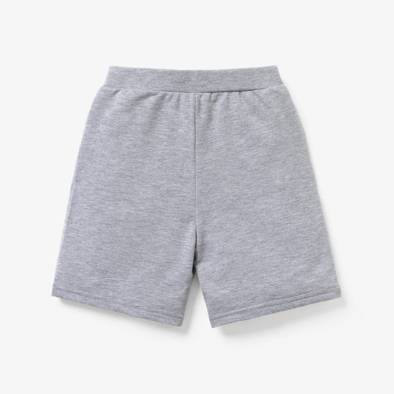 pantalones cortos elásticos con estampado de camuflaje y letras para niños pequeños/niños gris moteado big image 1