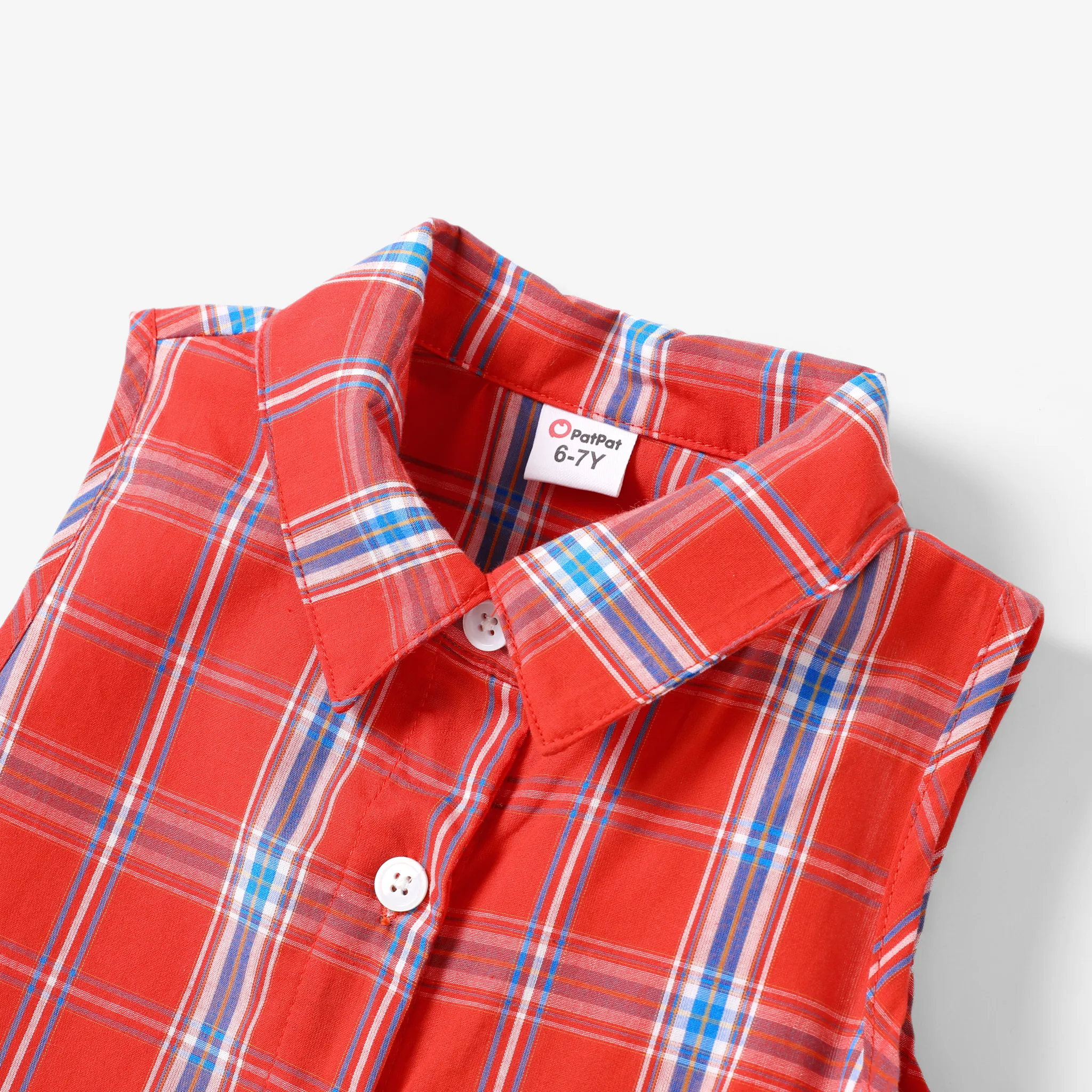 Toddler/Kid Girl Grid Cotton Casual Dress  image 4