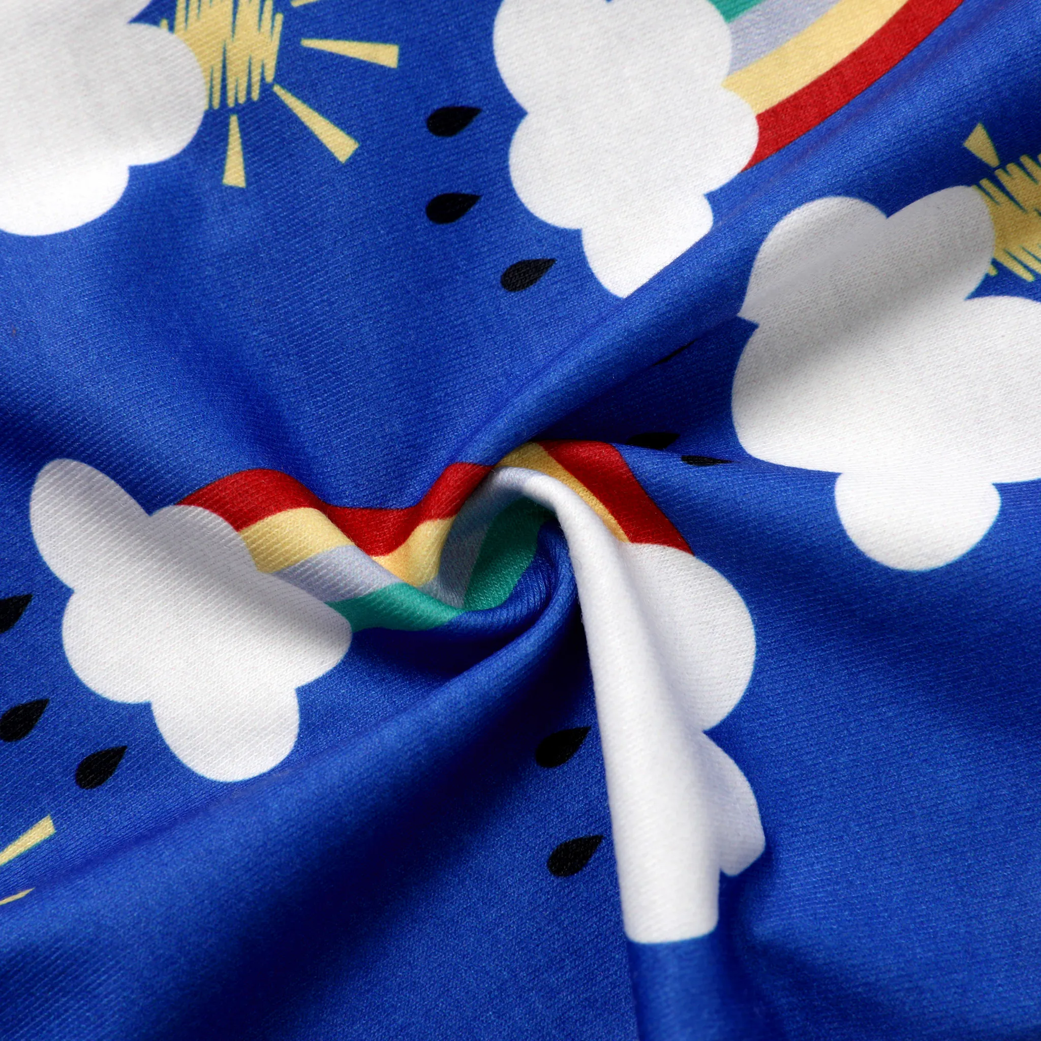 Baby/Toddler Girl/Boy Casual Rainbow Pattern Zipper Pajama  Baby Blue image 6