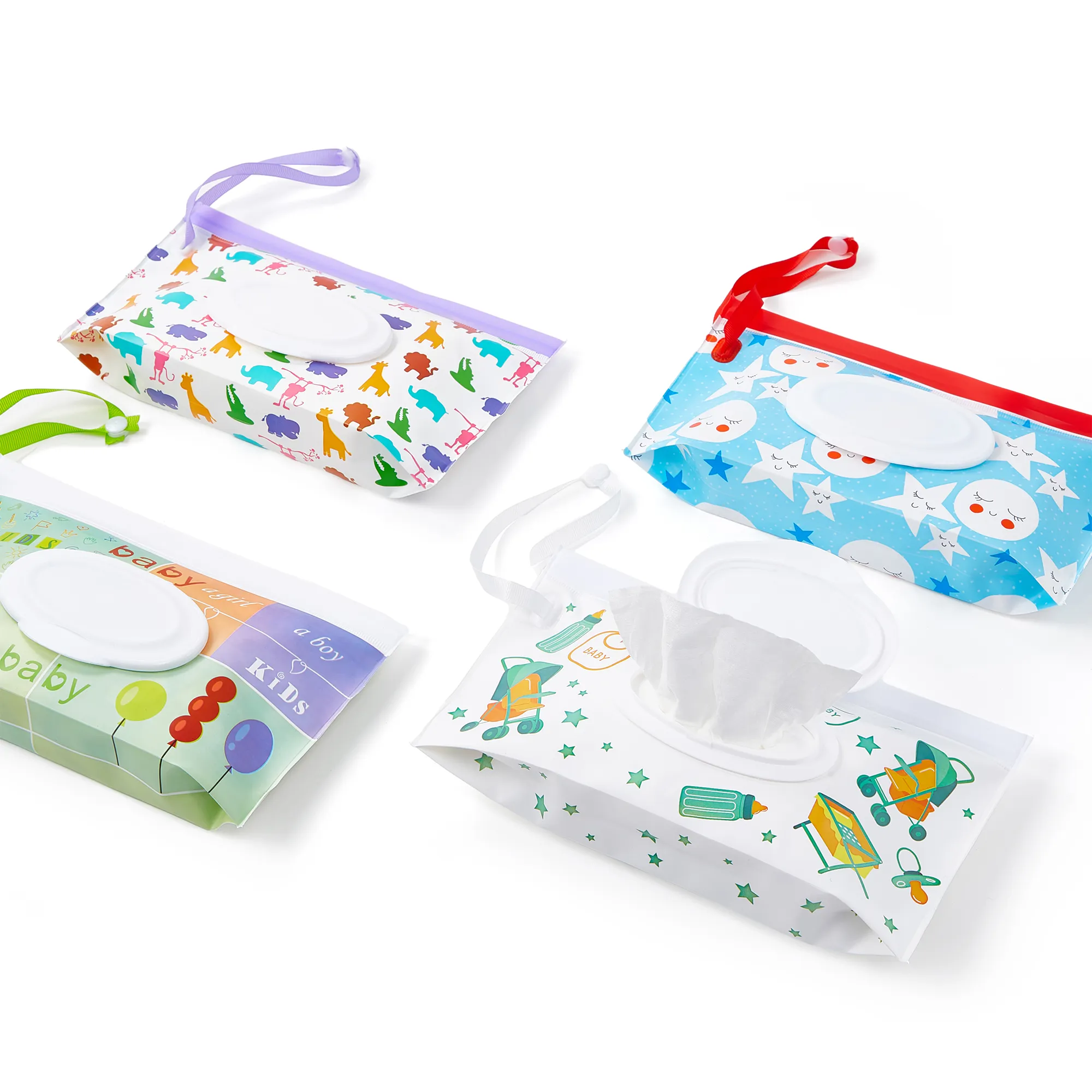 Portable PEVA Flip-top Baby Wipes in Single Pack Color-C image 3