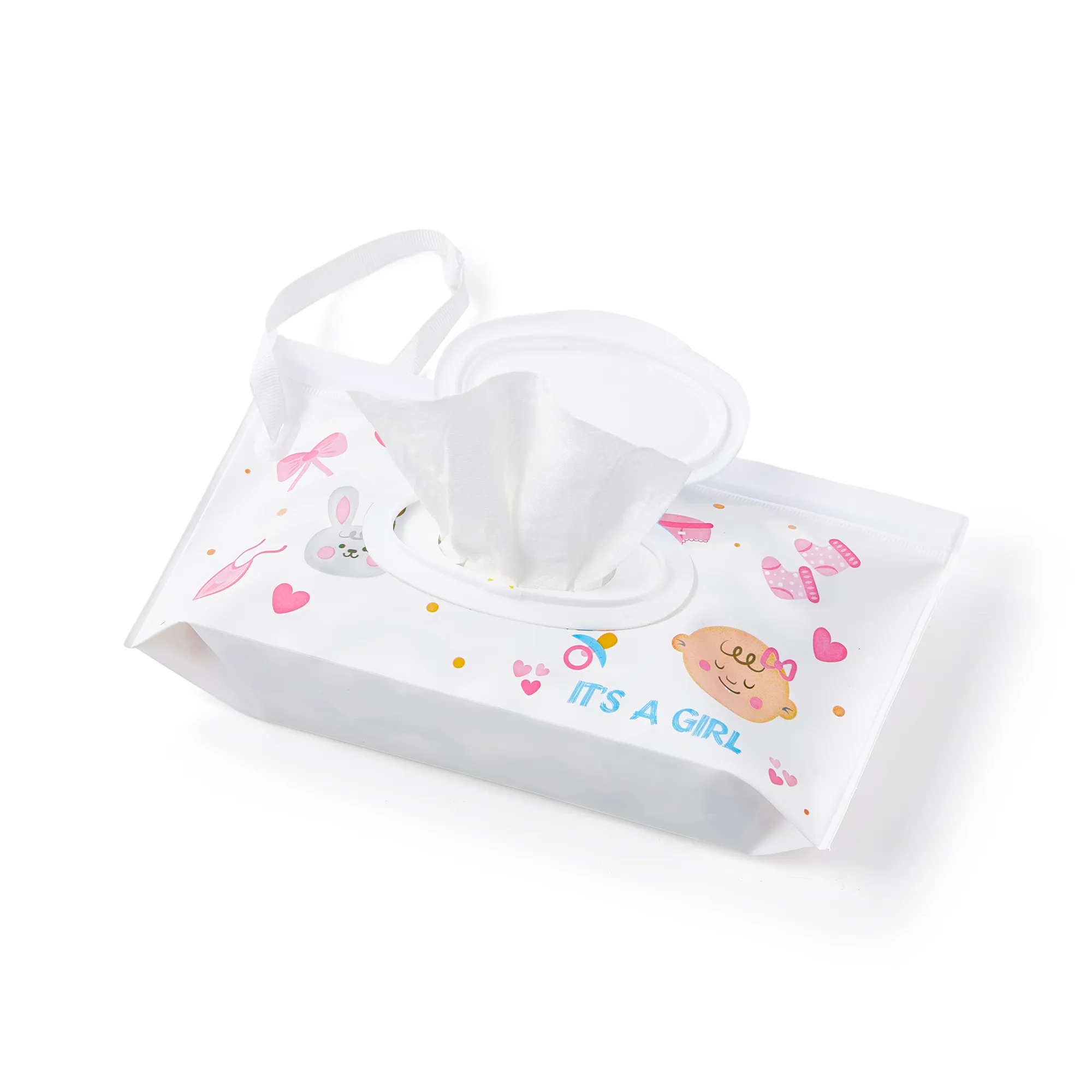 Portable PEVA Flip-top Baby Wipes in Single Pack Color-F