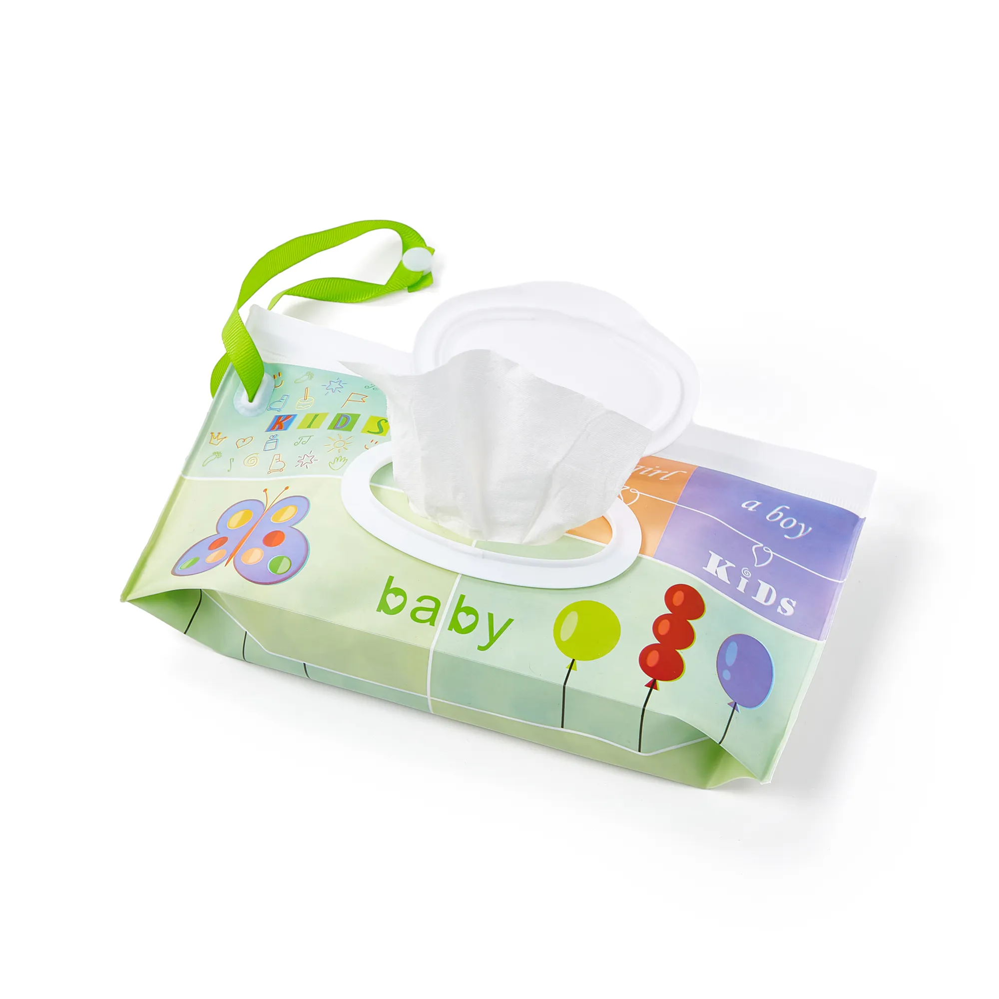 Portable PEVA Flip-top Baby Wipes In Single Pack
