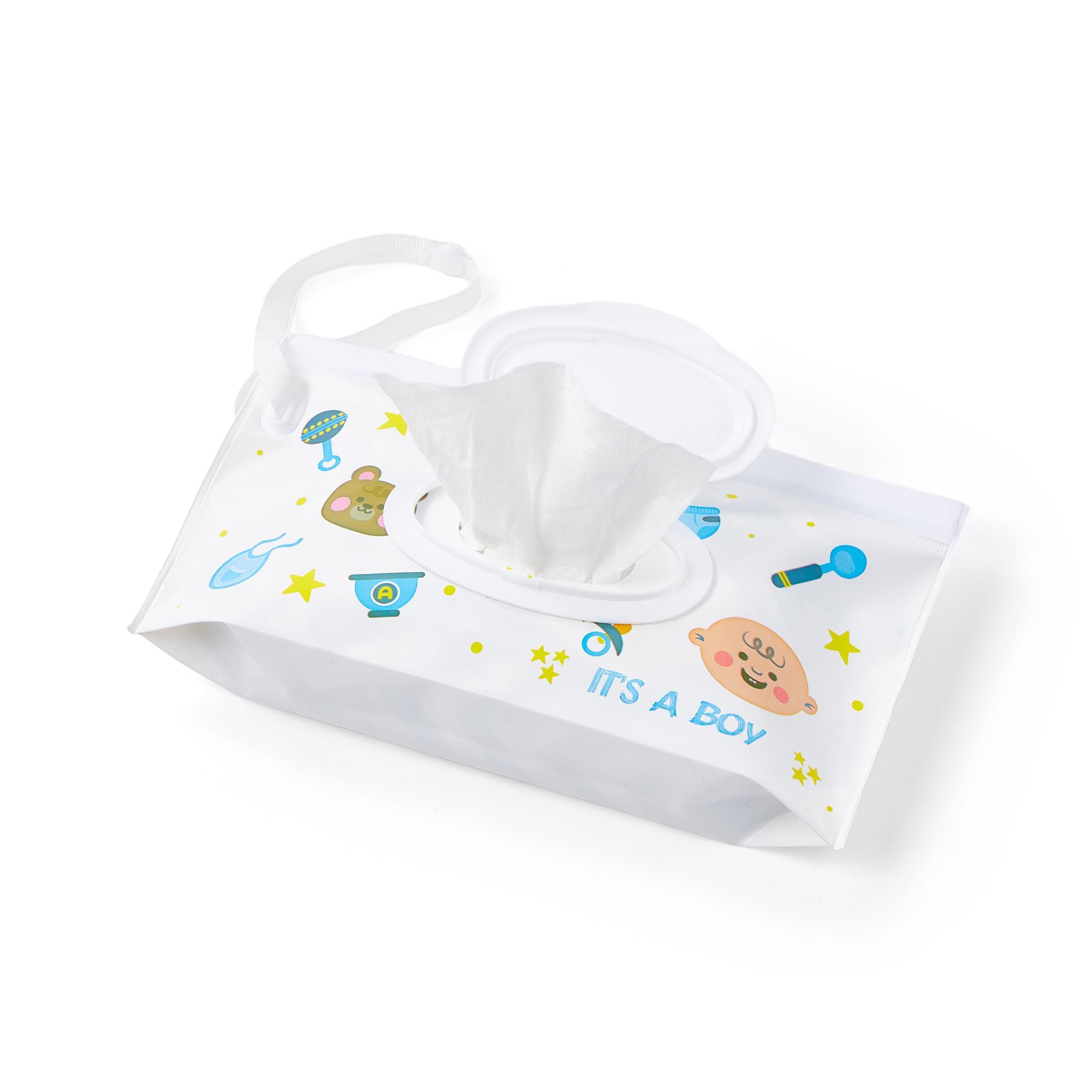 Portable PEVA Flip-top Baby Wipes In Single Pack