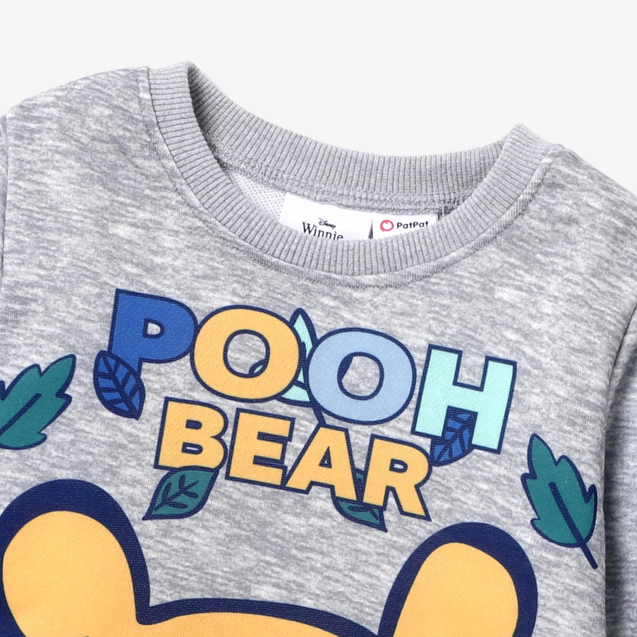 Disney Winnie the Pooh Toddler Boy/Girl Character Pattern Fun Print Sweatshirt or Pants Flecked Grey image 3