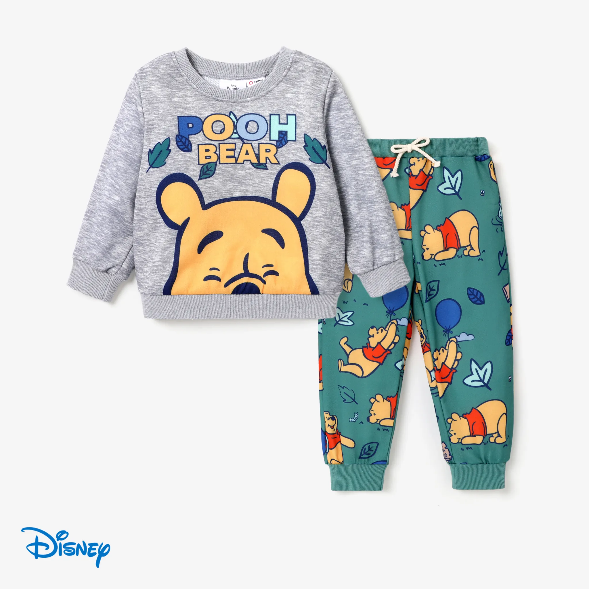 Disney Winnie the Pooh Toddler Boy/Girl Character Pattern Fun Print Sweatshirt or Pants Flecked Grey image 6