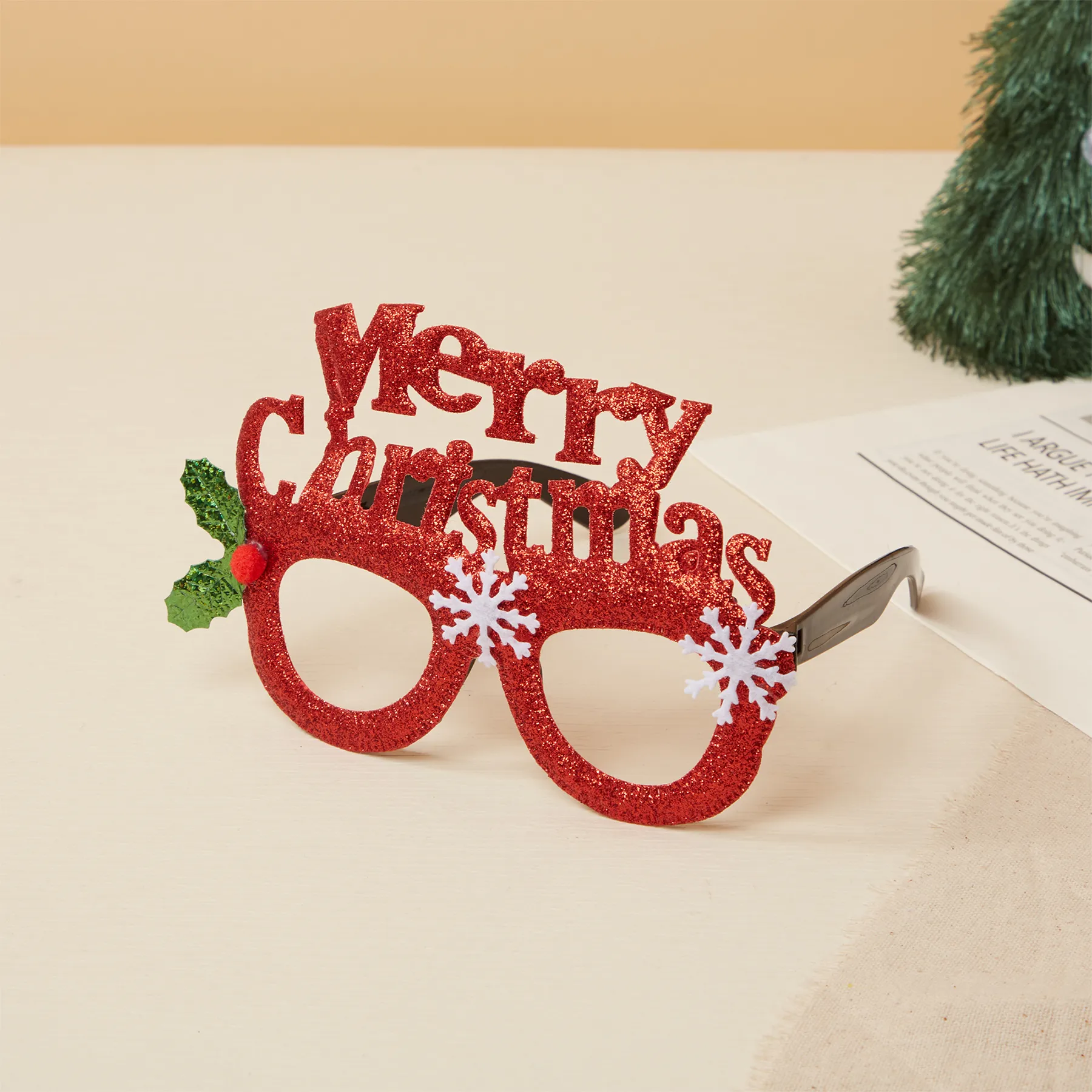 Baby Girl/Boy Christmas Hooded Jumpsuit/Scarf/Glasses/Socks Glasses Red image 4