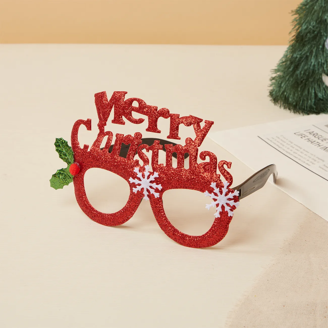 A los niños/adultos les gustan las gafas de decoración del festival navideño Rojo big image 1