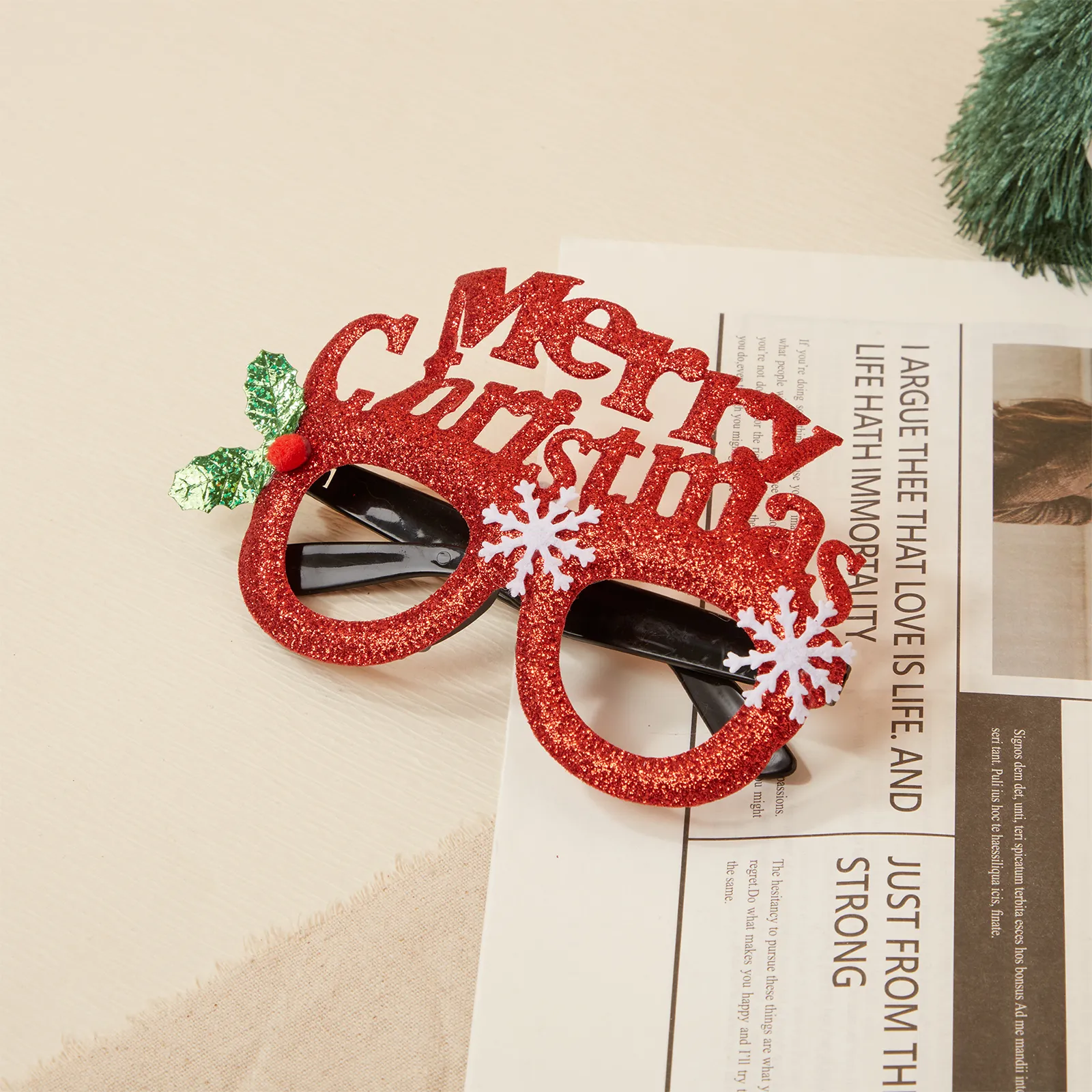 Baby Girl/Boy Christmas Hooded Jumpsuit/Scarf/Glasses/Socks Glasses Red image 5