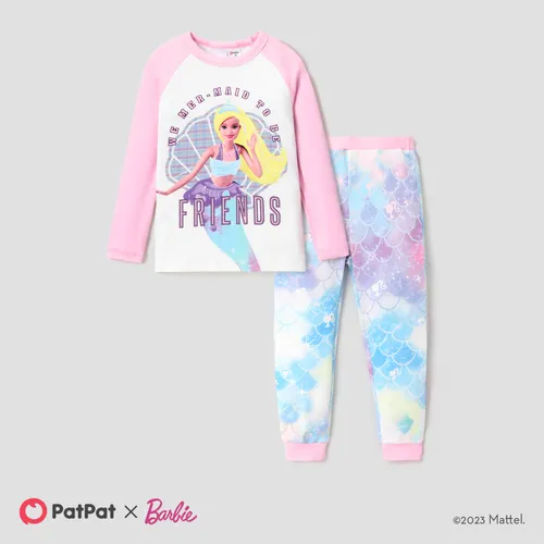 Barbie Toddler/Kid Girl Character Naia™ Print Long-sleeve Snug-fitting Pajamas Sets