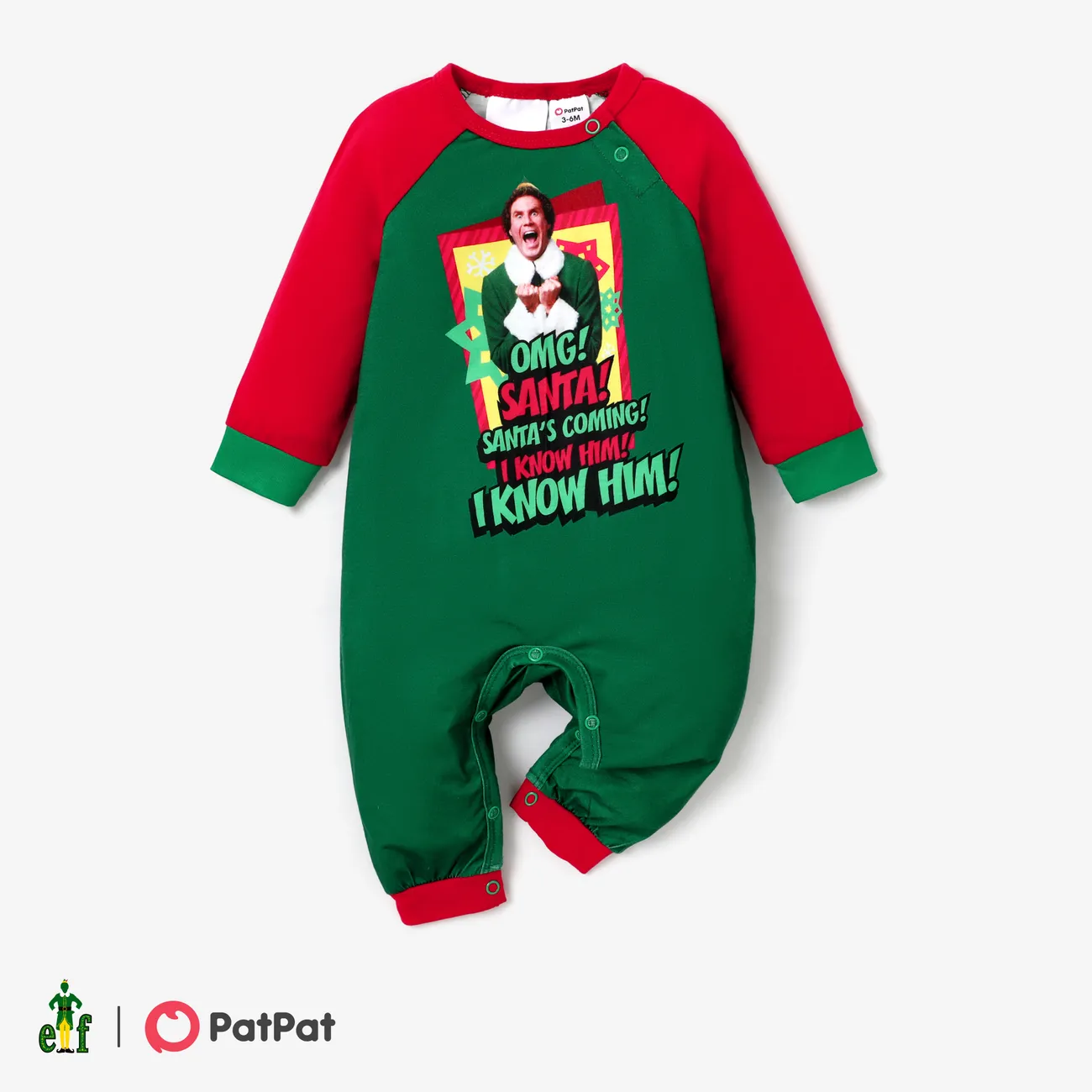 ELF Family Matching Christmas Character Print Pajamas Sets (Flame Resistant)  big image 1