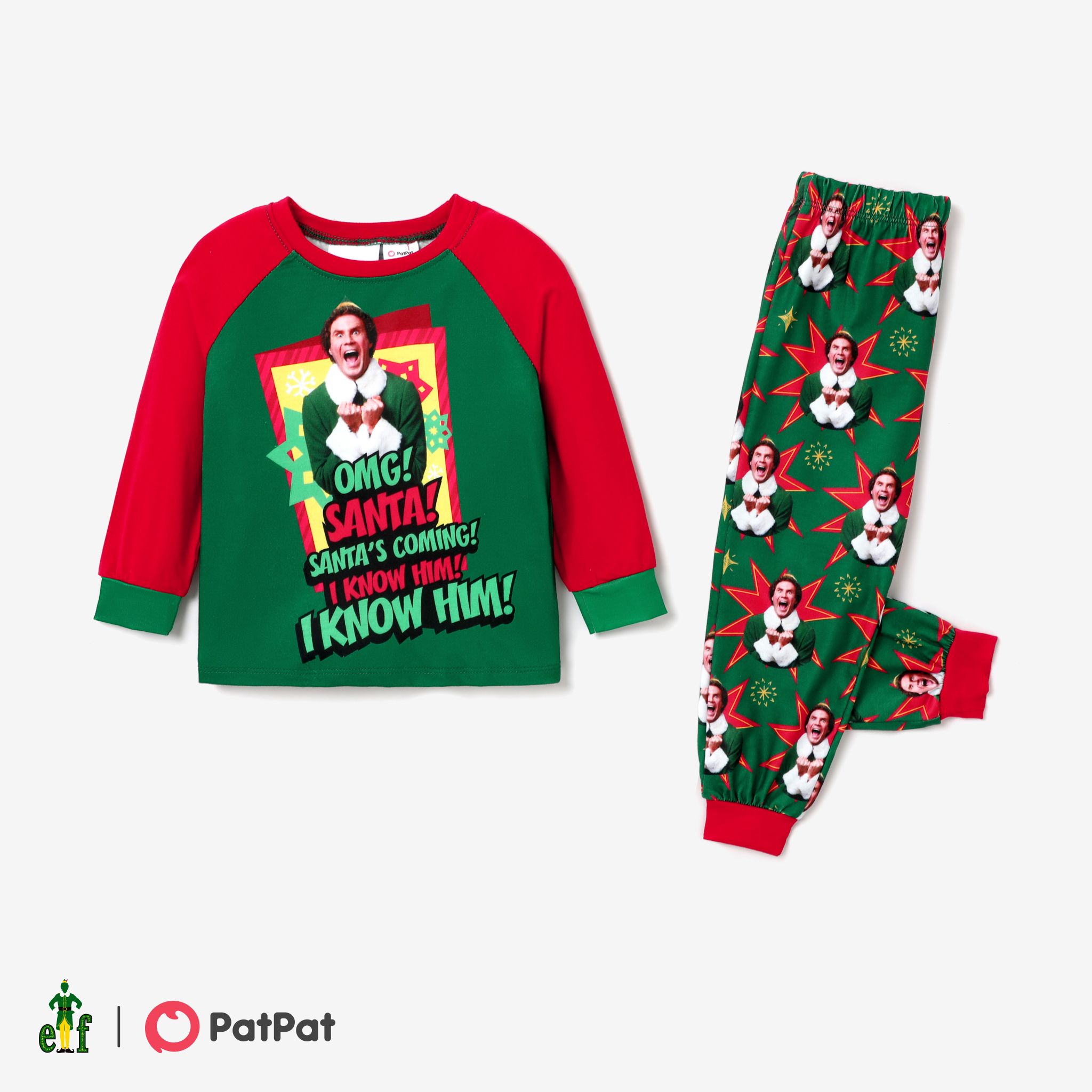 

ELF Family Matching Christmas Character Print Pajamas Sets (Flame Resistant)