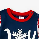 Christmas Family Matching Glow In The Dark Letters & Snowflake Long-sleeve Pajamas Sets(Flame resistant)  image 6