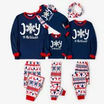Christmas Family Matching Glow In The Dark Letters & Snowflake Long-sleeve Pajamas Sets(Flame resistant)  image 3