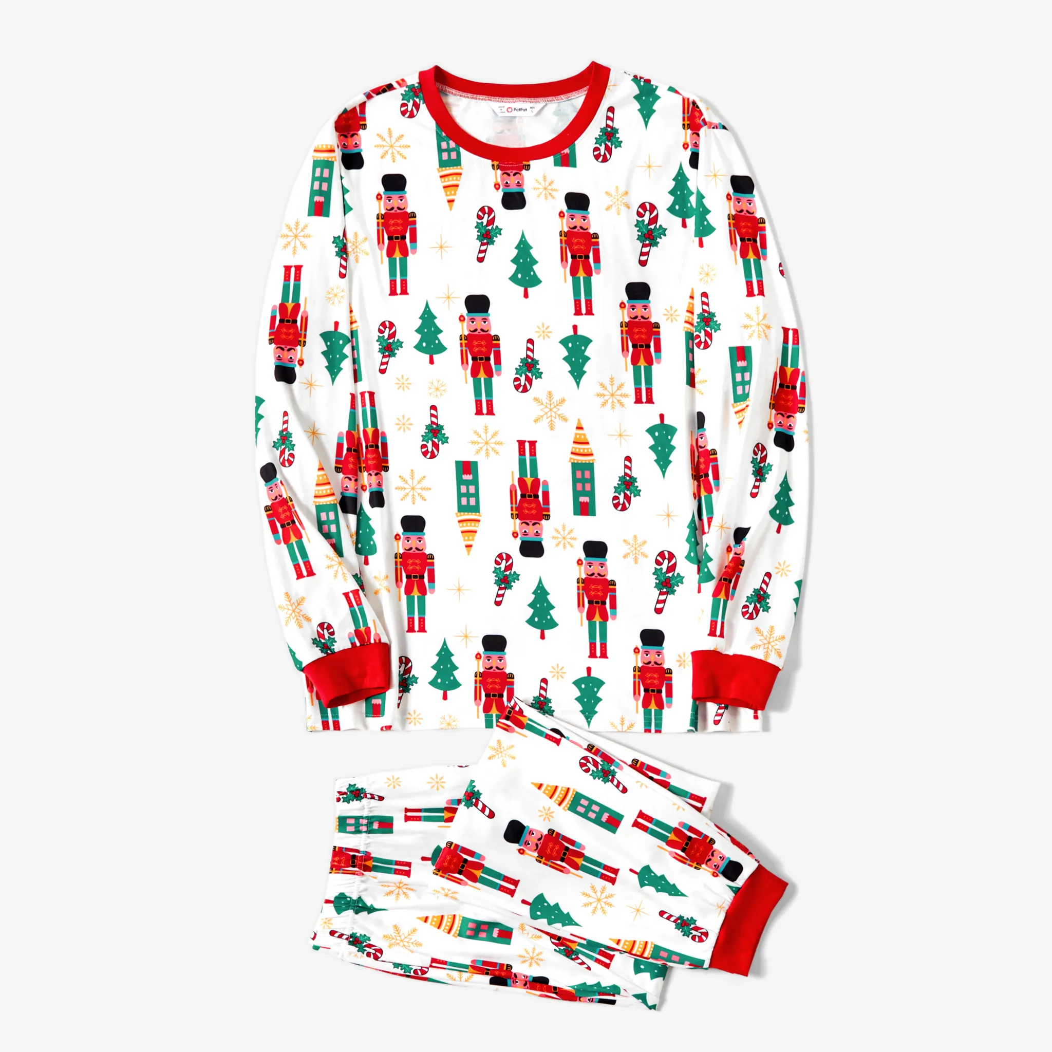 Christmas Family Matching Childlike Festival Theme All-over Print Long-sleeve Pajamas Sets(Flame Resistant)