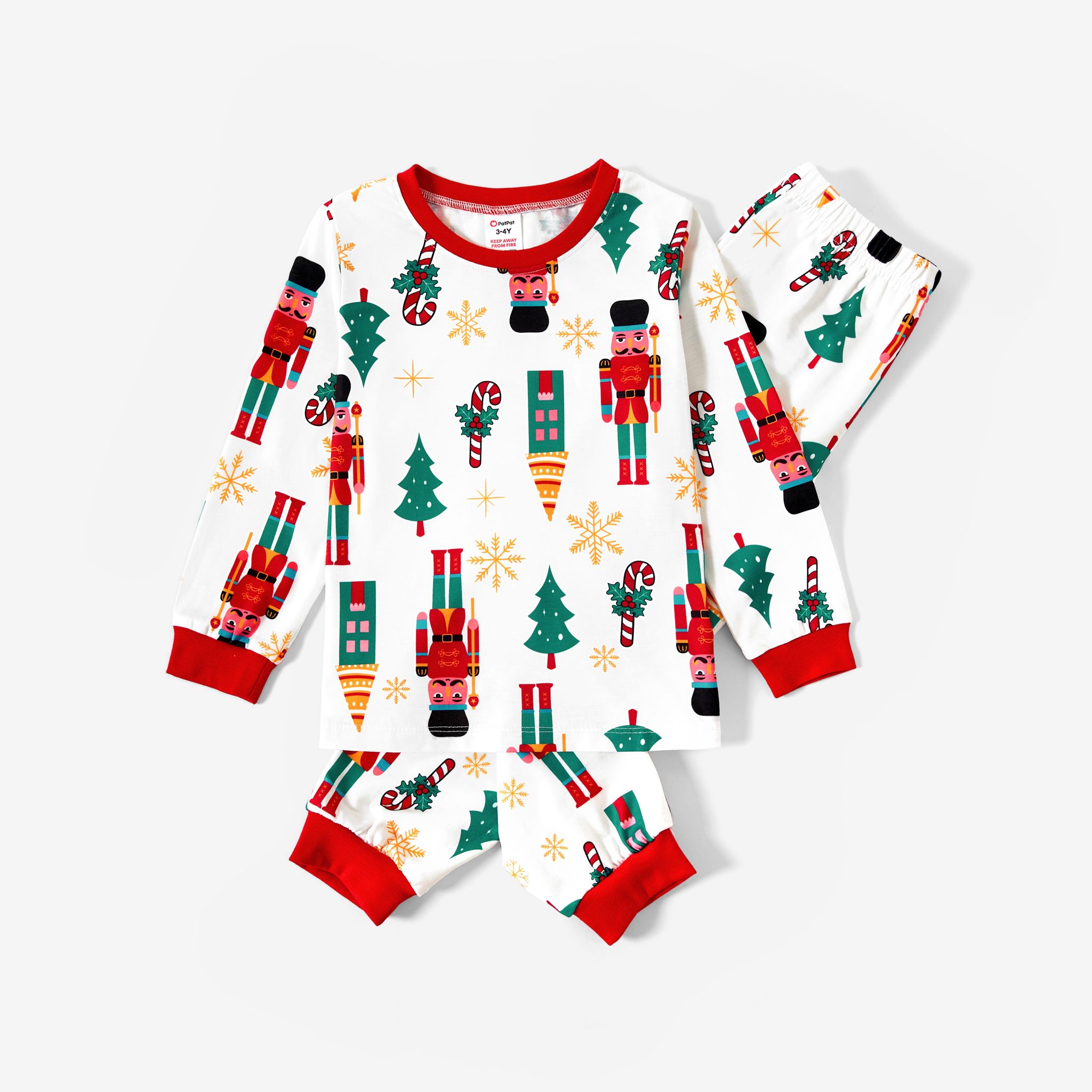 

Christmas Family Matching Childlike Festival Theme All-over Print Long-sleeve Pajamas Sets(Flame resistant)