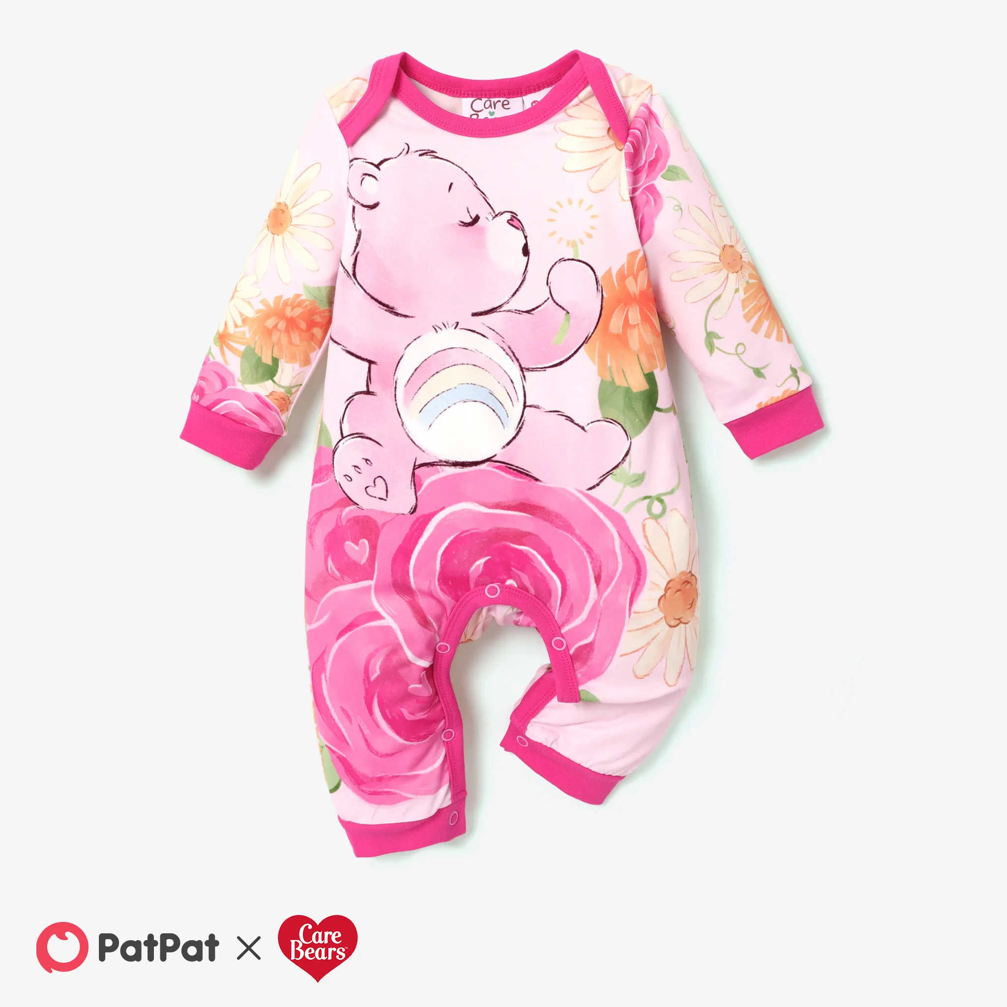 Care Bears Baby Girl/Boy Character Print Long-sleeve Cute Onesies Pink