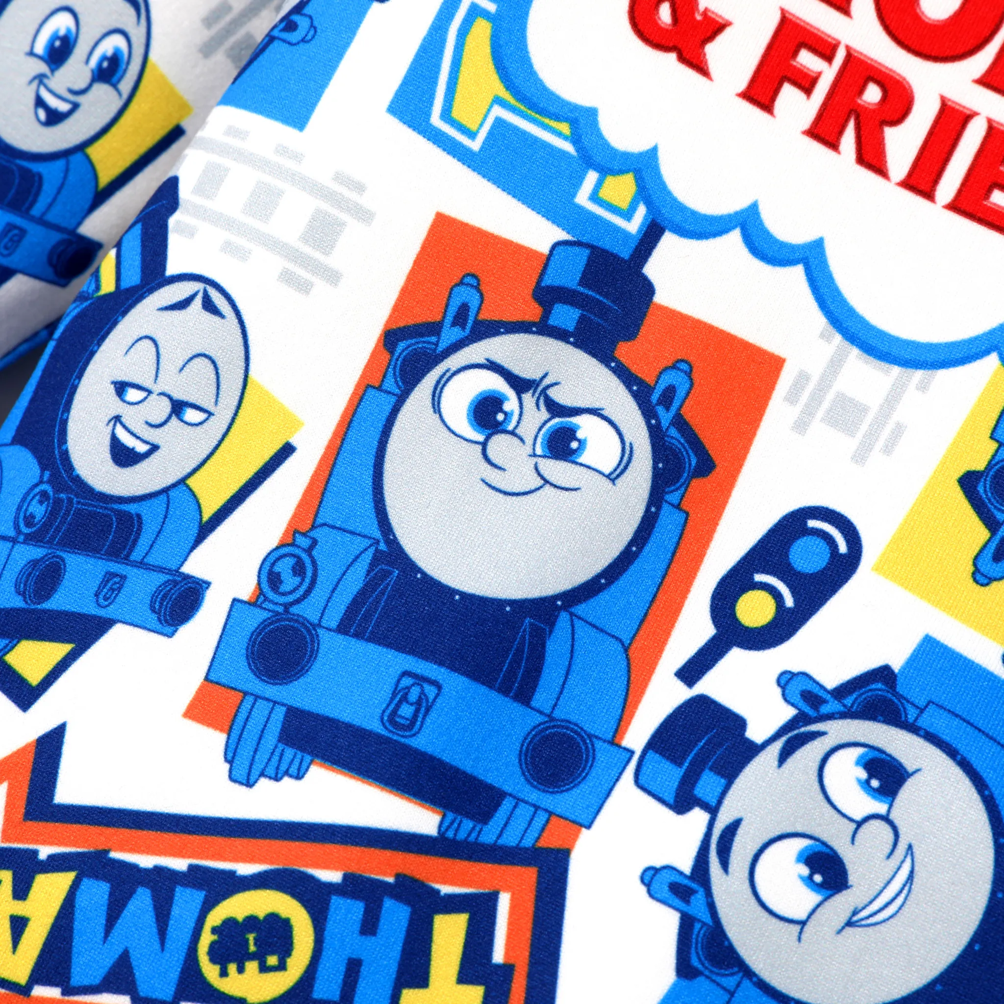 Thomas & Friends قطعة واحدة مواليد رجالي كم طويل زر شخصيات أزرق image 5