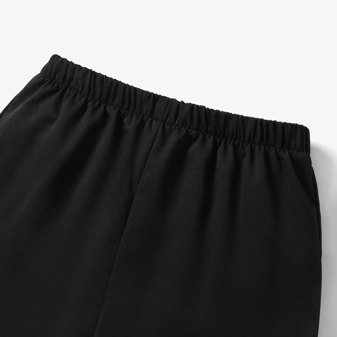 Pantalon de survêtement décontracté à poche plaquée ample pour enfant garçon  noir-2 big image 1