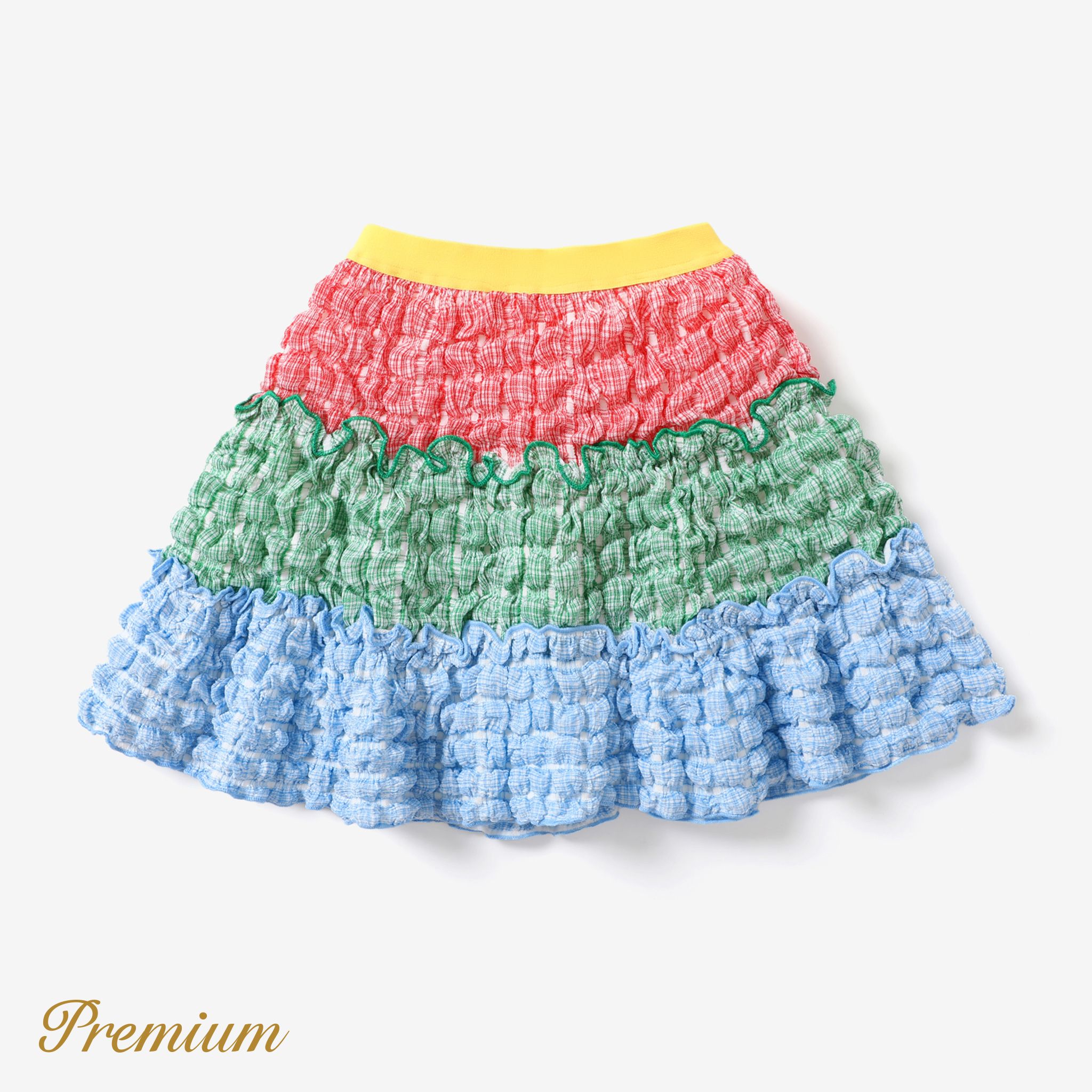 Toddler/Kid Girl Grid Elegant Colorful Loose Fit Cotton Skirt