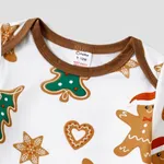 Christmas Family Matching Cartoon Gingerbread Man and Tree All-over Print Long-sleeve Pajamas Sets(Flame resistant)  image 3
