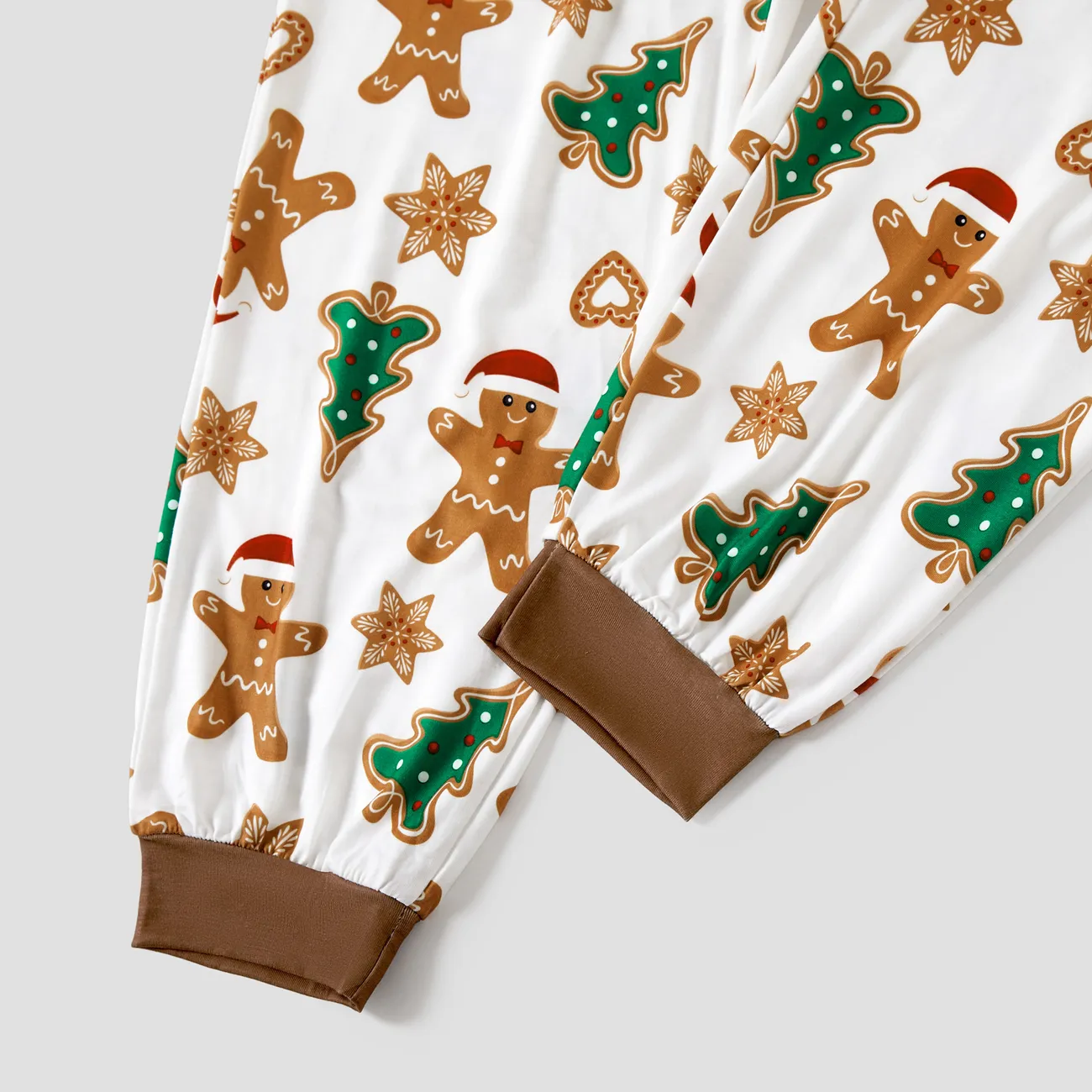Weihnachten Familien-Looks Langärmelig Familien-Outfits Pyjamas (Flame Resistant) Kaffee big image 1