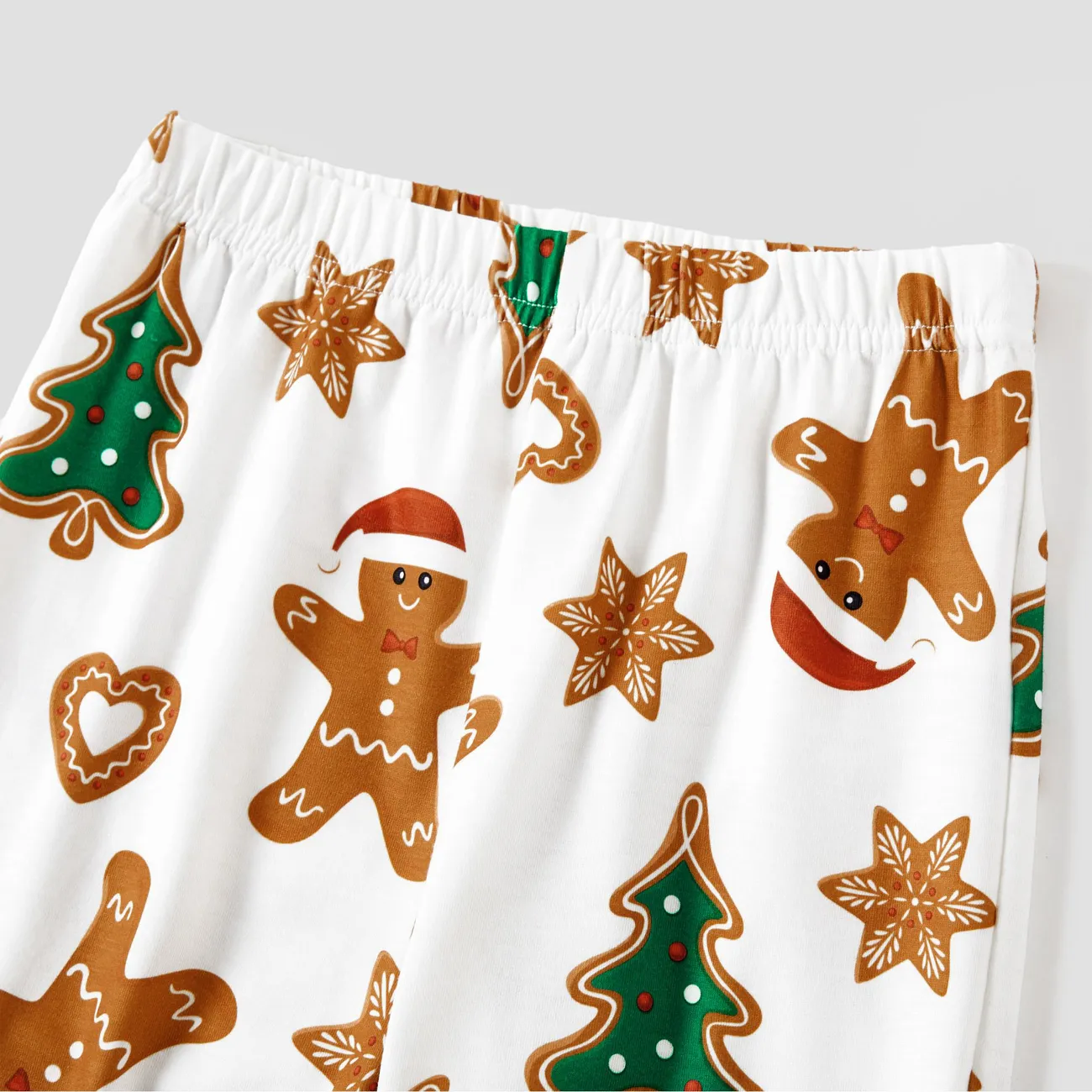 Natal Look de família Manga comprida Conjuntos de roupa para a família Pijamas (Flame Resistant) Café big image 1