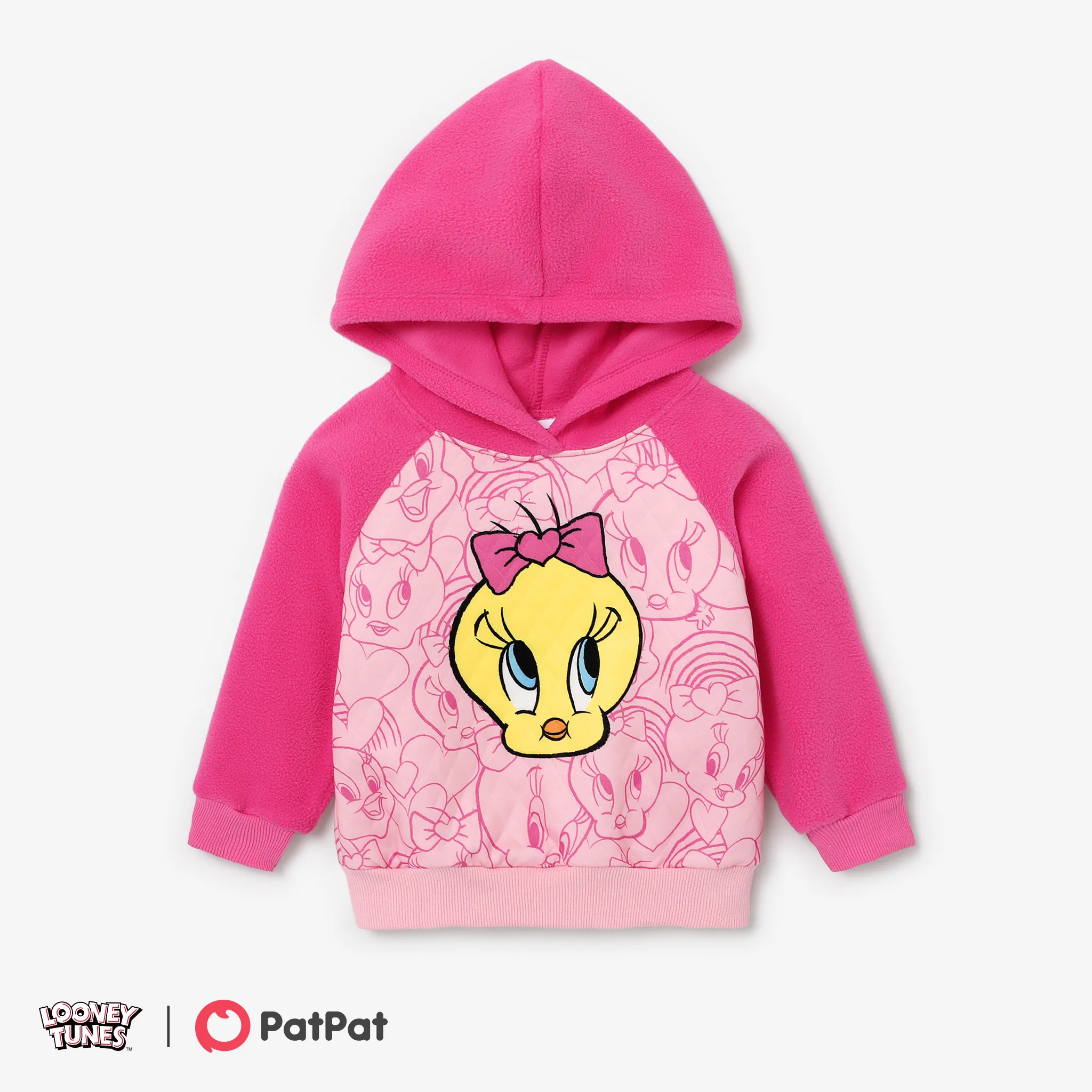 Looney Tunes Toddler Boy/Girl Character Print Polar Fleece Hoodies  PINK-1