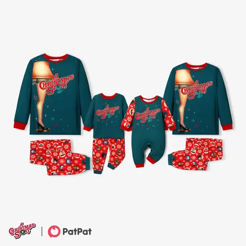 A Christmas Story Family Matching Christmas Stars Fra Gee Lay Top and Allover Pants Pajamas Sets