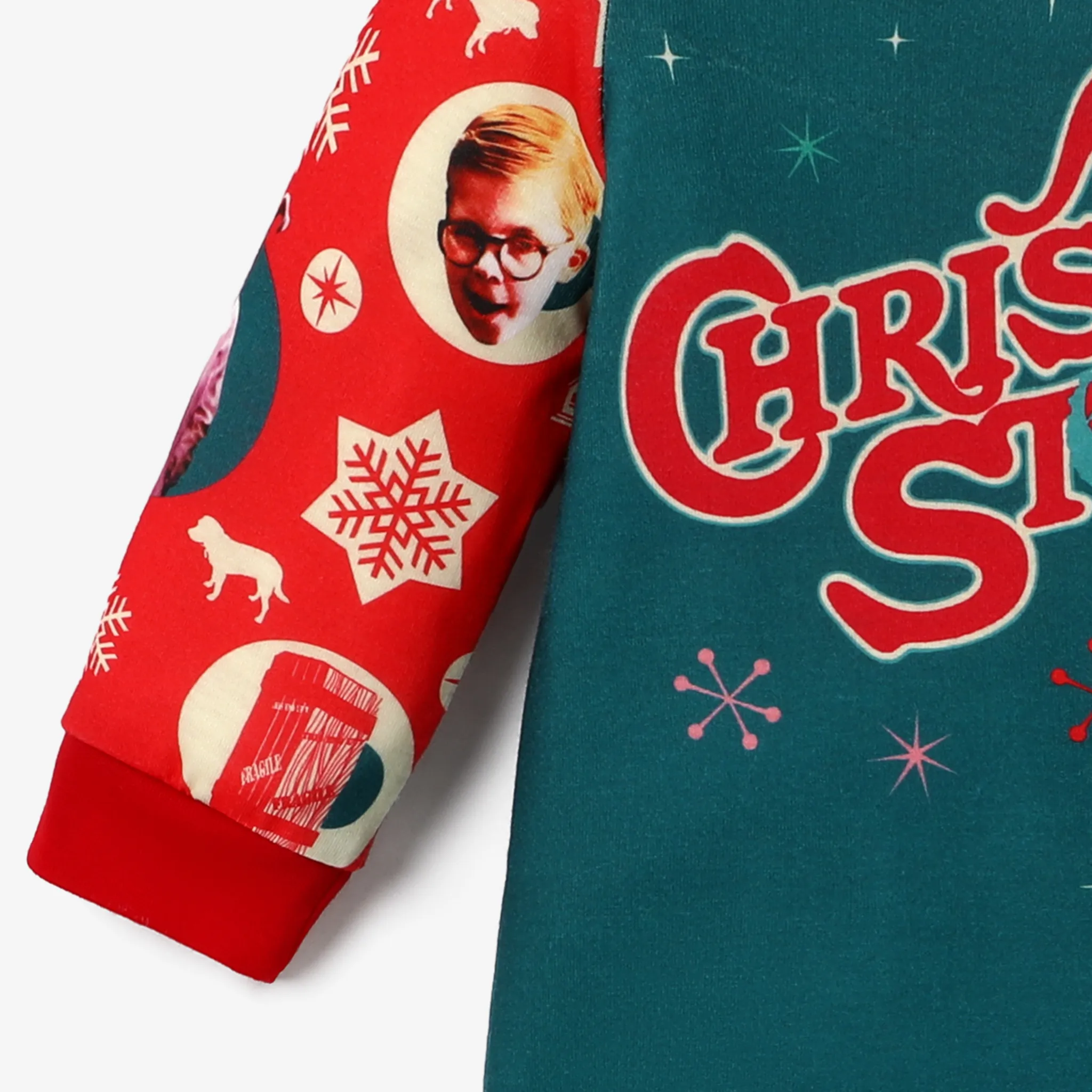A Christmas Story Family Matching Christmas Stars Fra Gee Lay Top and Allover Pants Pajamas Sets Multi-color image 2