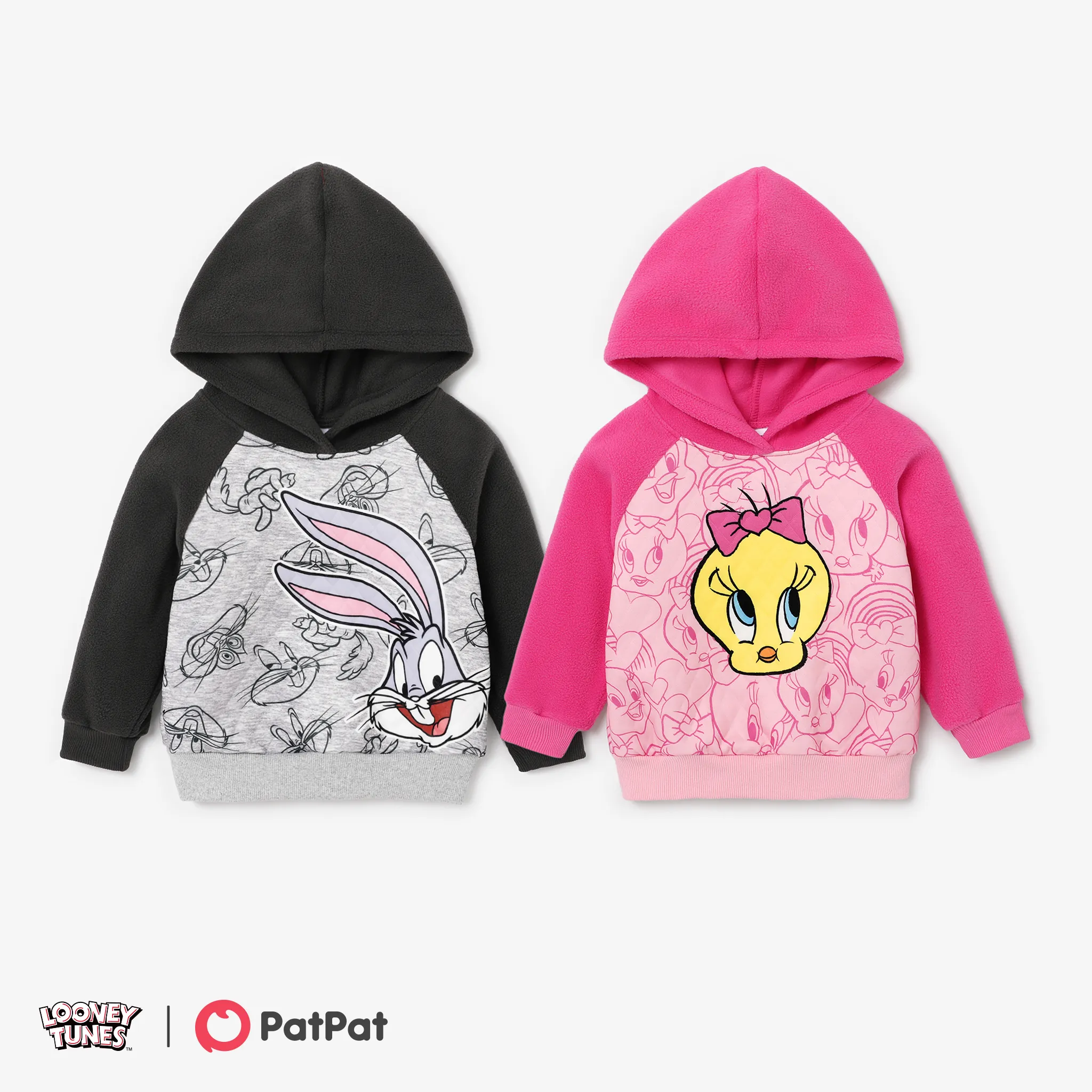 Looney Tunes Toddler Boy/Girl Character Print Polar Fleece Hoodies 