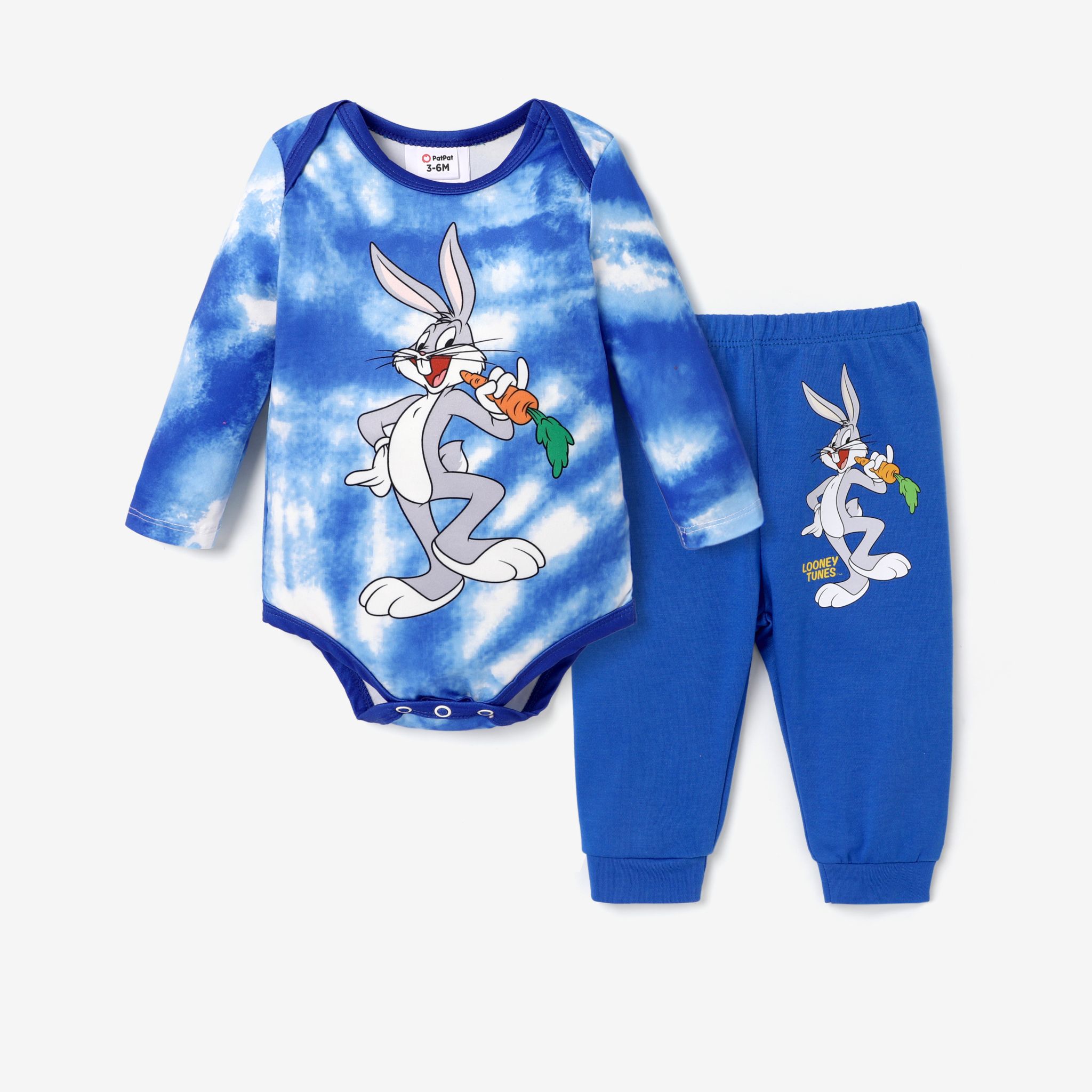 Looney Tunes Baby Boy/Girl Character Print Long Sleeve Top And Pants Set