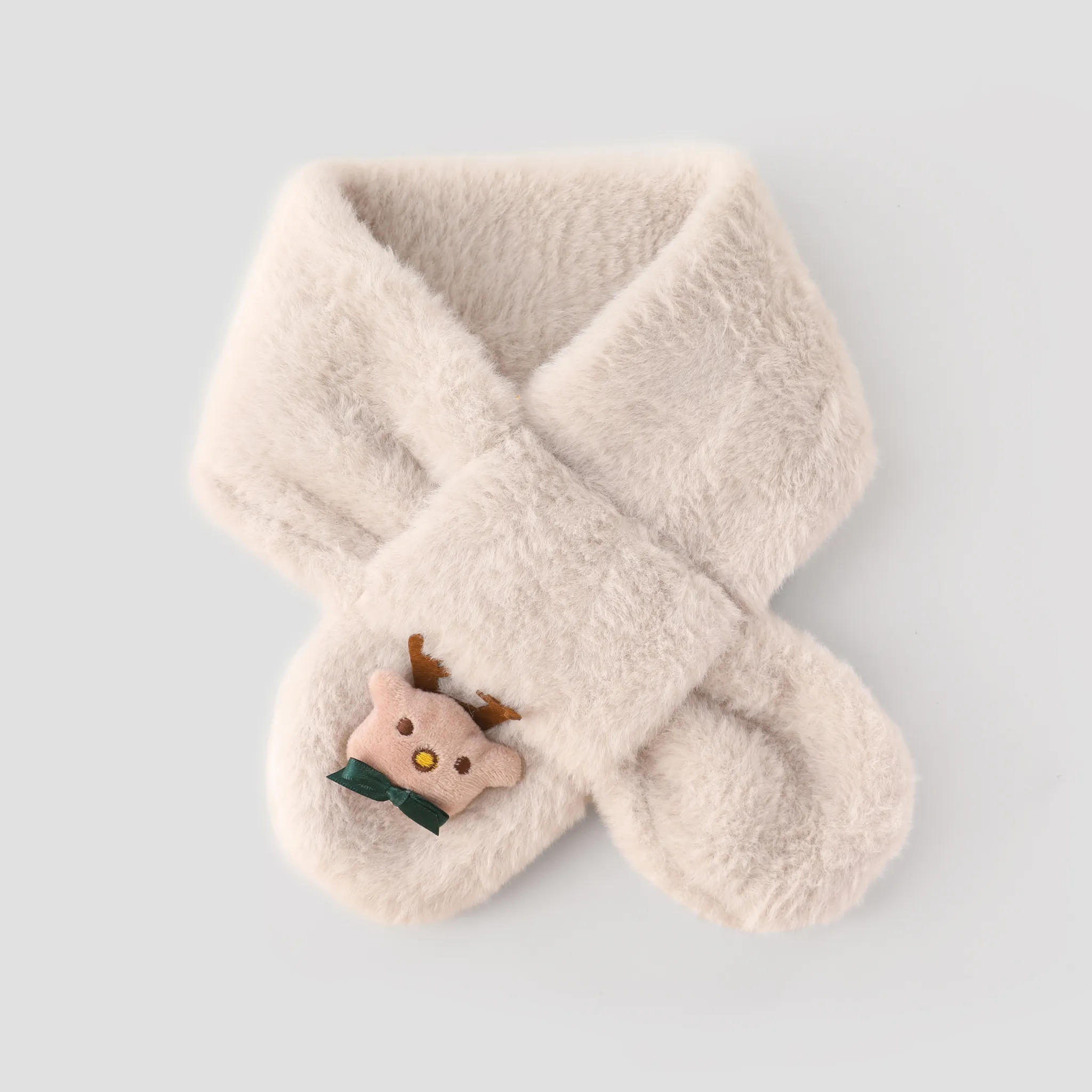 Children's Christmas imitation rabbit fur warm scarf