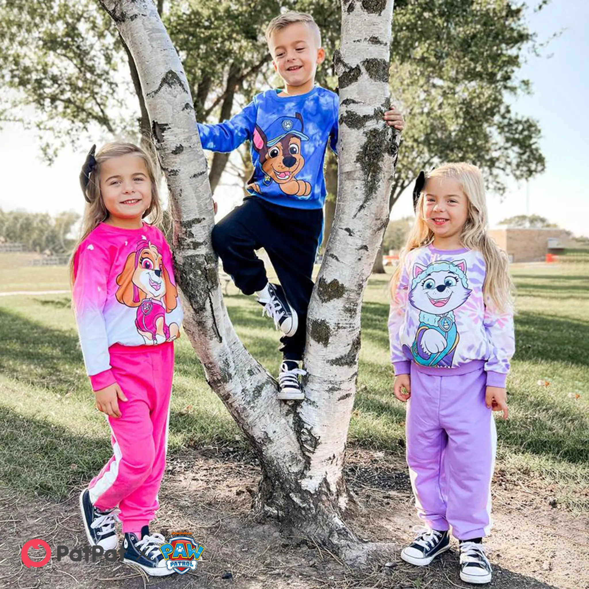 PAW Patrol 2pcs Toddler Girl/Boy Character Print Pullover Sweatshirt and Pants Set 