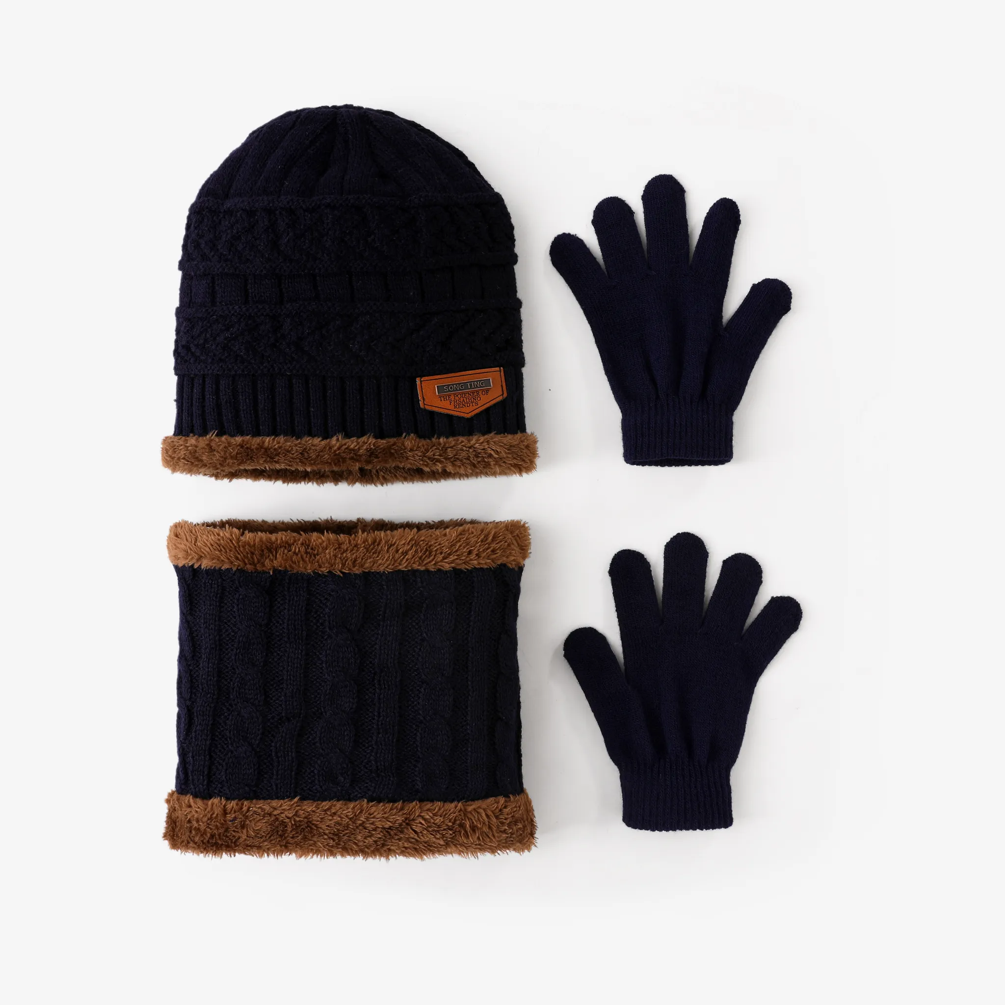 Toddler/kids Essential warm suit in winter, Plush hat  scarf and gloves.  image 2