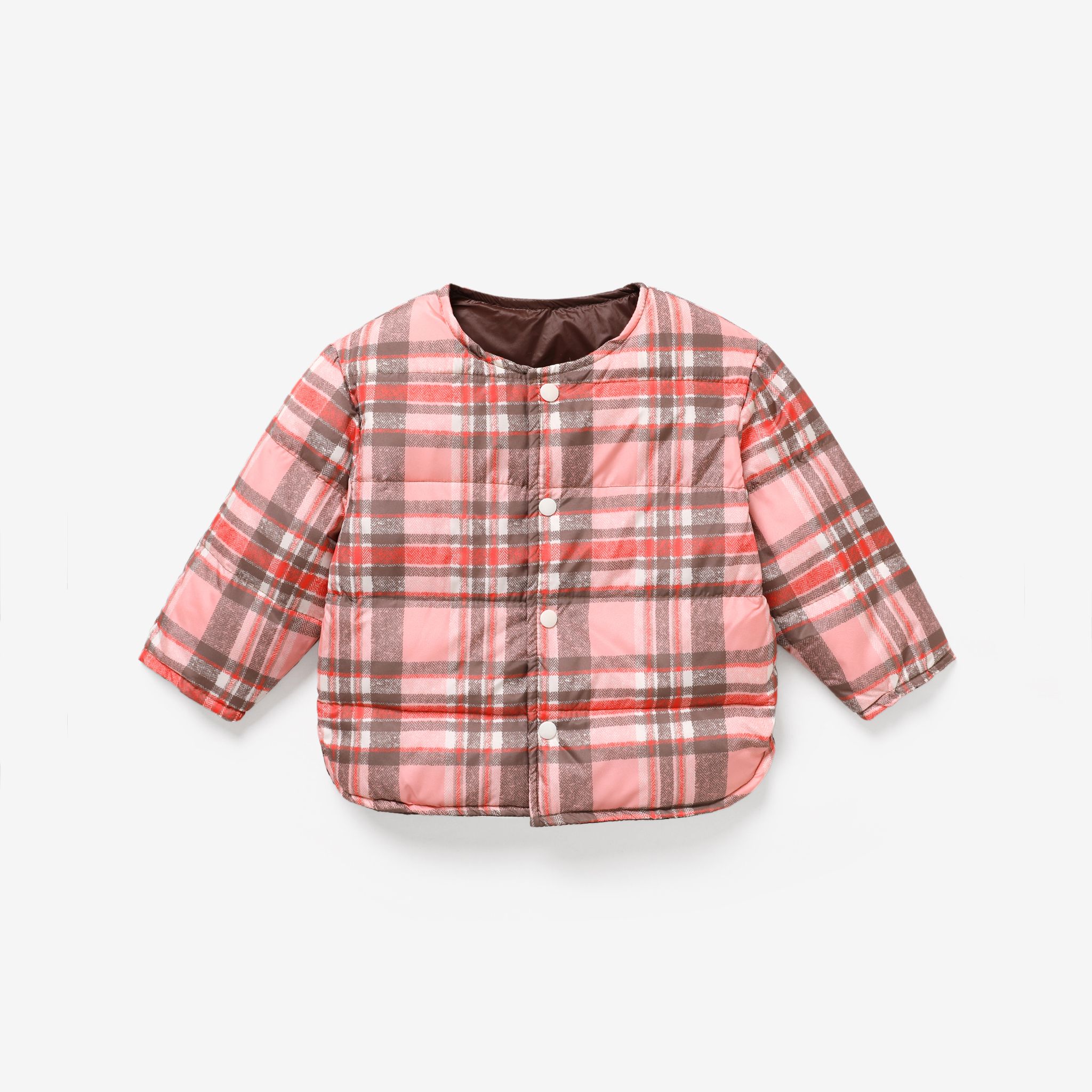 Toddler Girl/Boy Bear Animal Grid Pattern Loose Fit Button Cotton Jacket