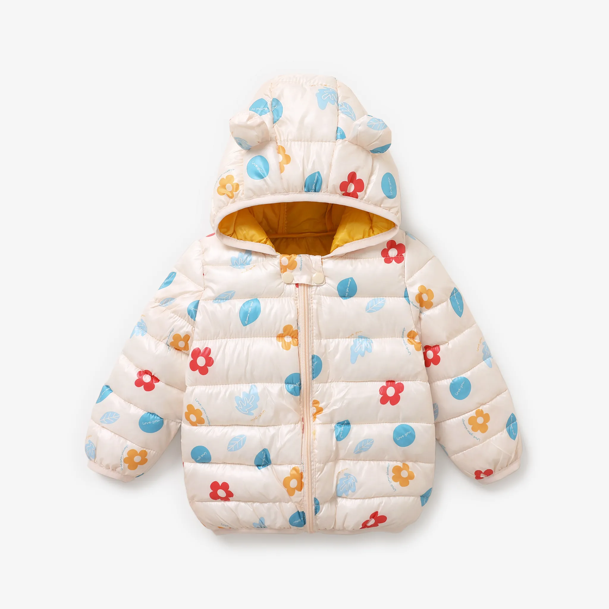 

Toddler/Kid Girl/Boy Hyper-Tactile Kids Cotton Coat with 3D Animal/Floral/Transport tool Pattern