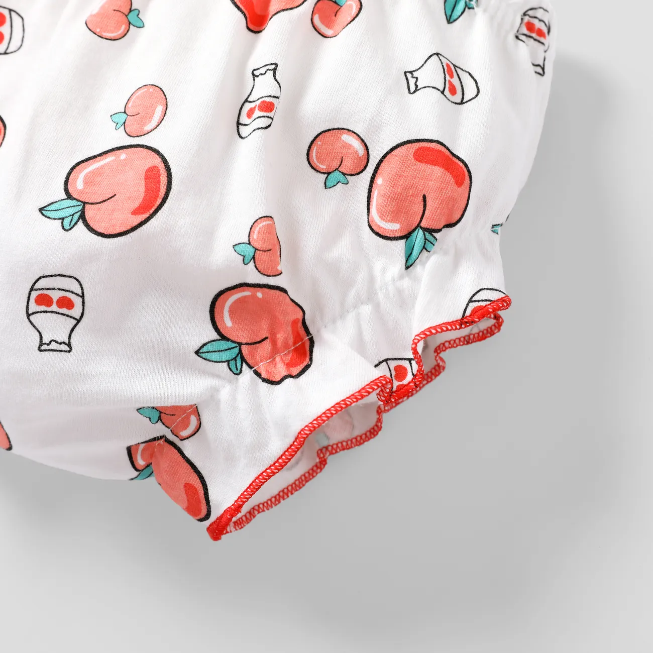 Baby/Toddler Girl Sweet Fruits and Vegetables Pattern Underwear Pink big image 1