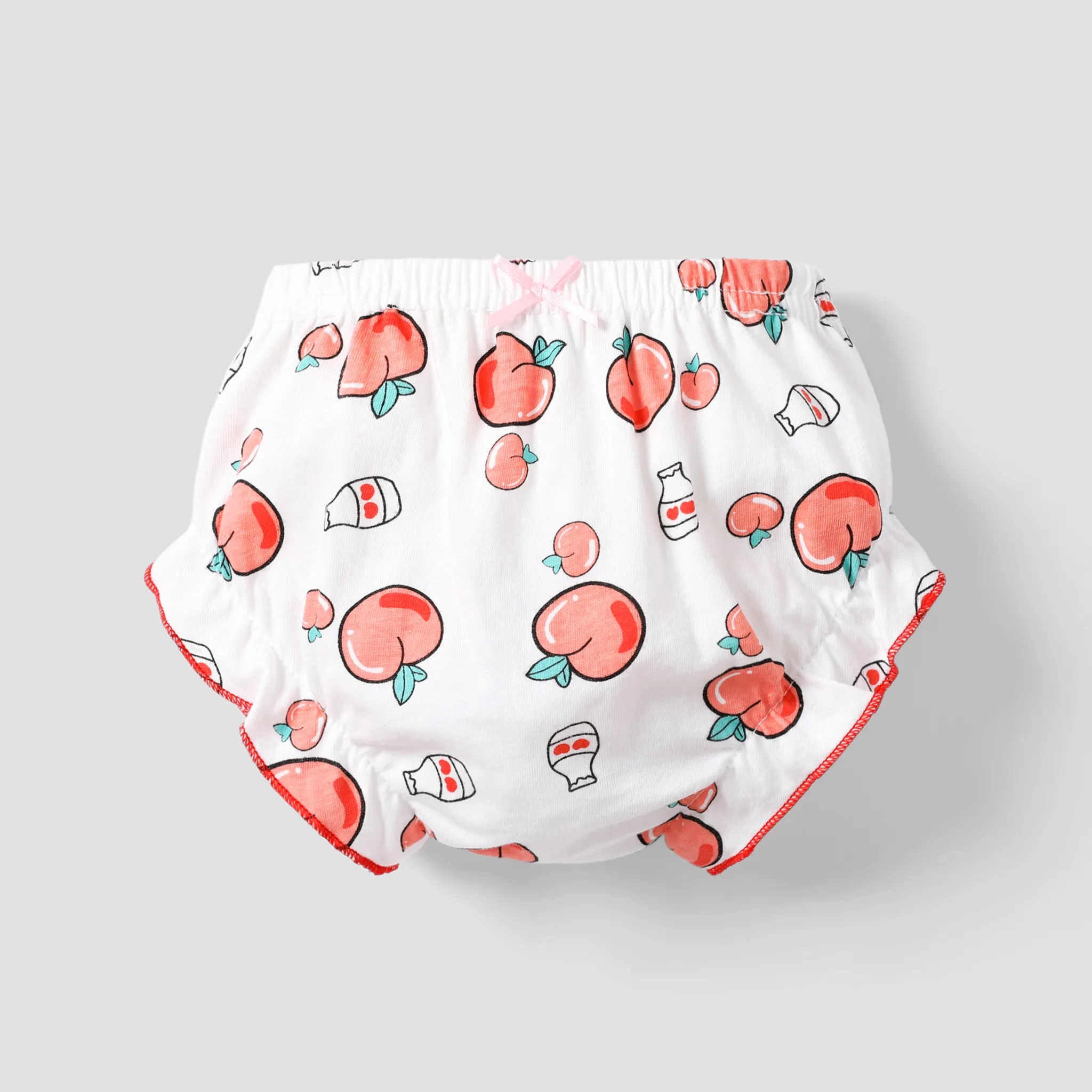 Baby/Toddler Girl Sweet Fruits and Vegetables Pattern Underwear Pink