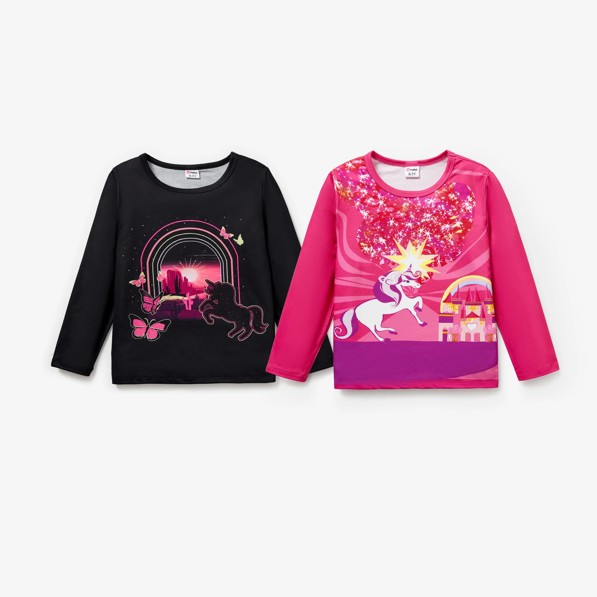 Kid Girl Childlike Unicorn Animal pattern T-Shirt