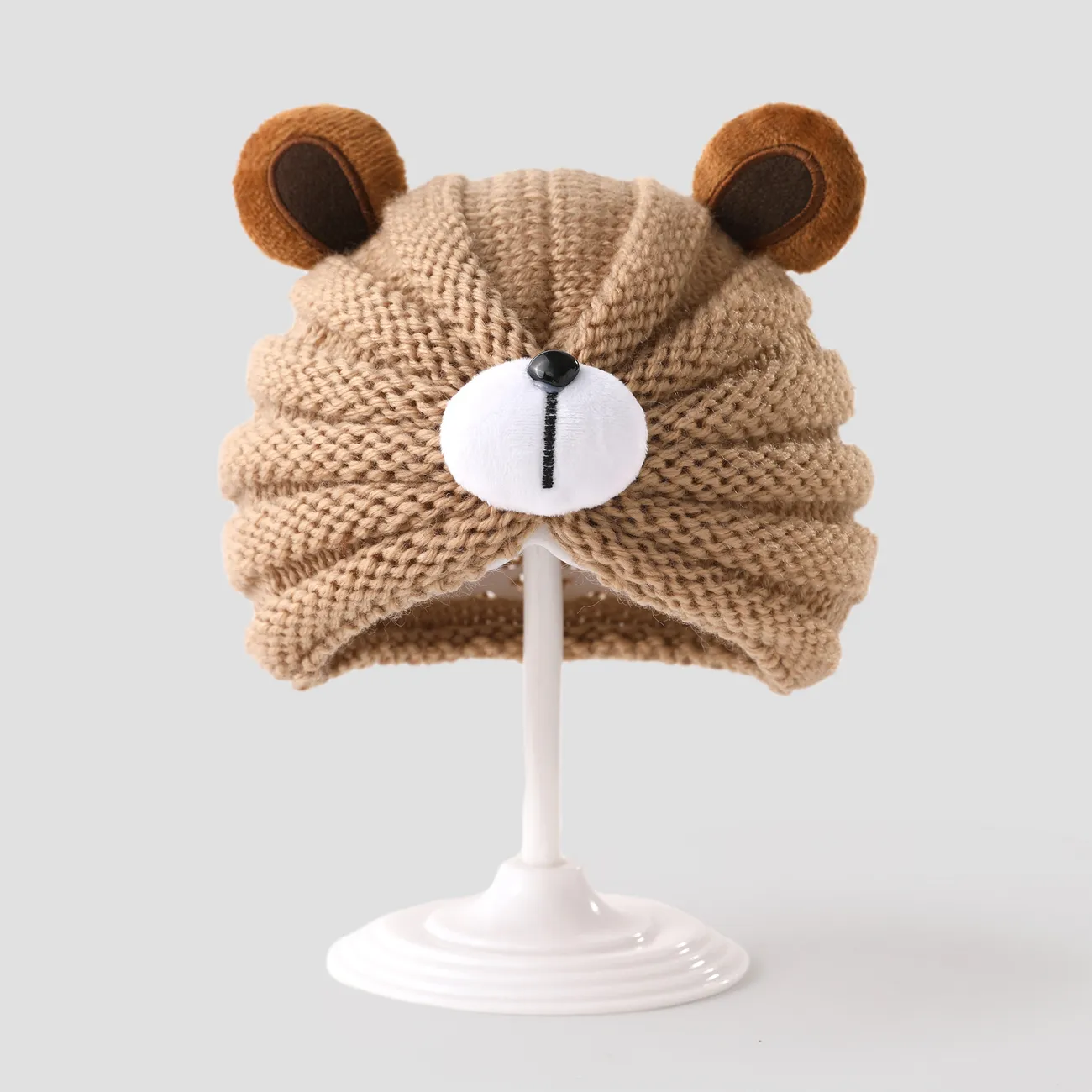 Baby/toddler Childlike Cute bear woolen hat Coffee big image 1