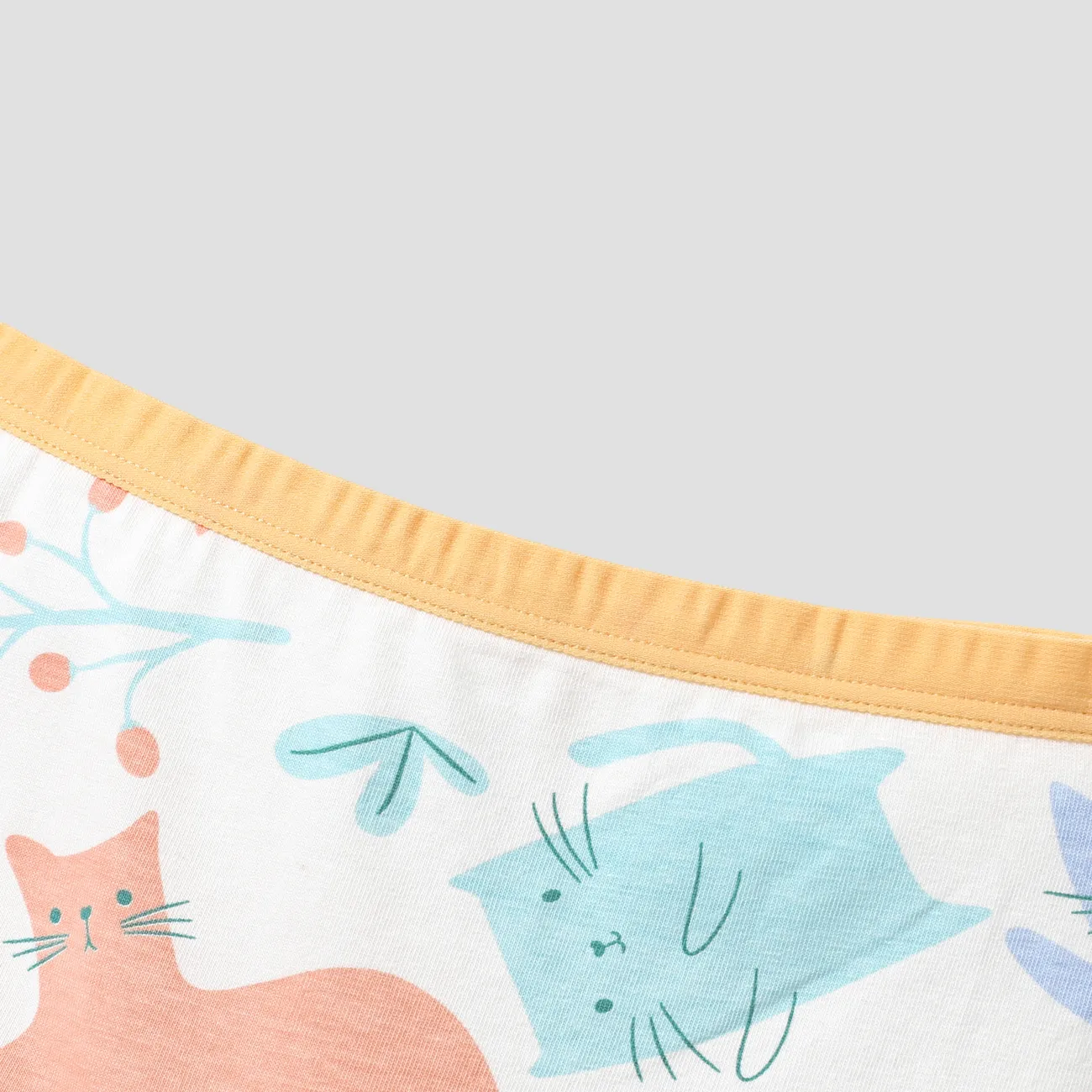 2-Pack Toddler/Kid Girl Animal-temático tecido de algodão costurando roupas íntimas Rosa big image 1