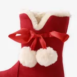 Toddler / Kid Christmas Pom Pom Decor Red Snow Boots  image 4