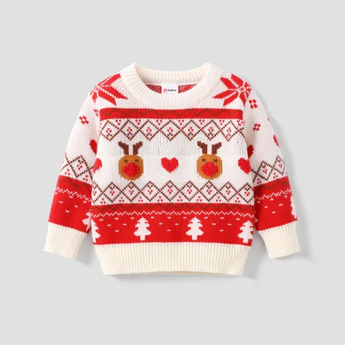 Christmas Baby Girl/Boy Childlike Heart print Sweater