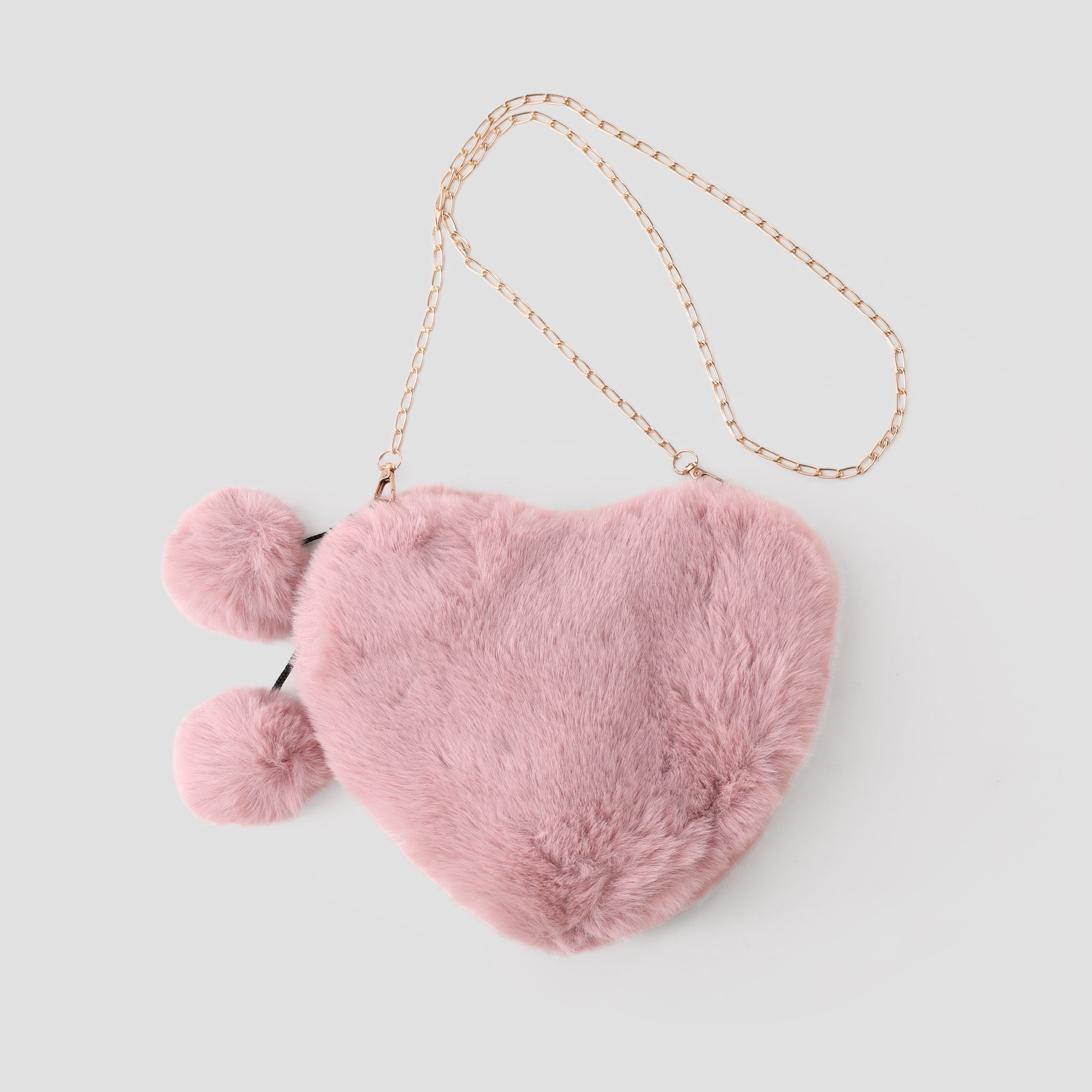 Children/adult Stylish Plush Heart Handbag