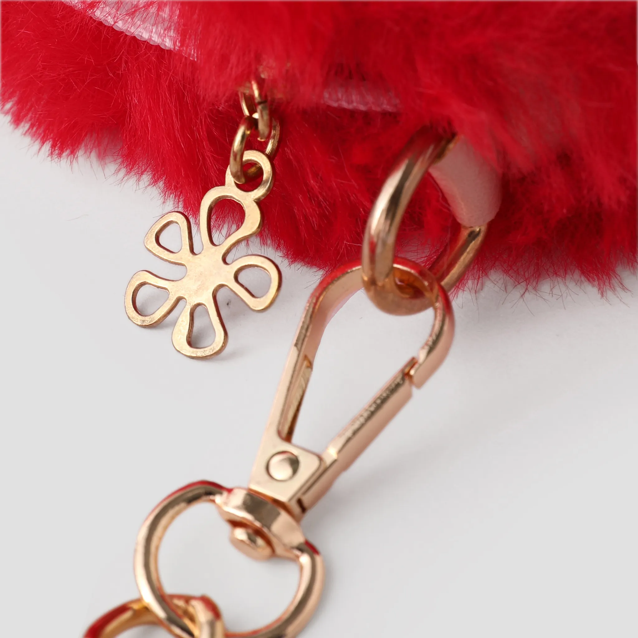 Children/adult Stylish Plush Heart Handbag Red image 3